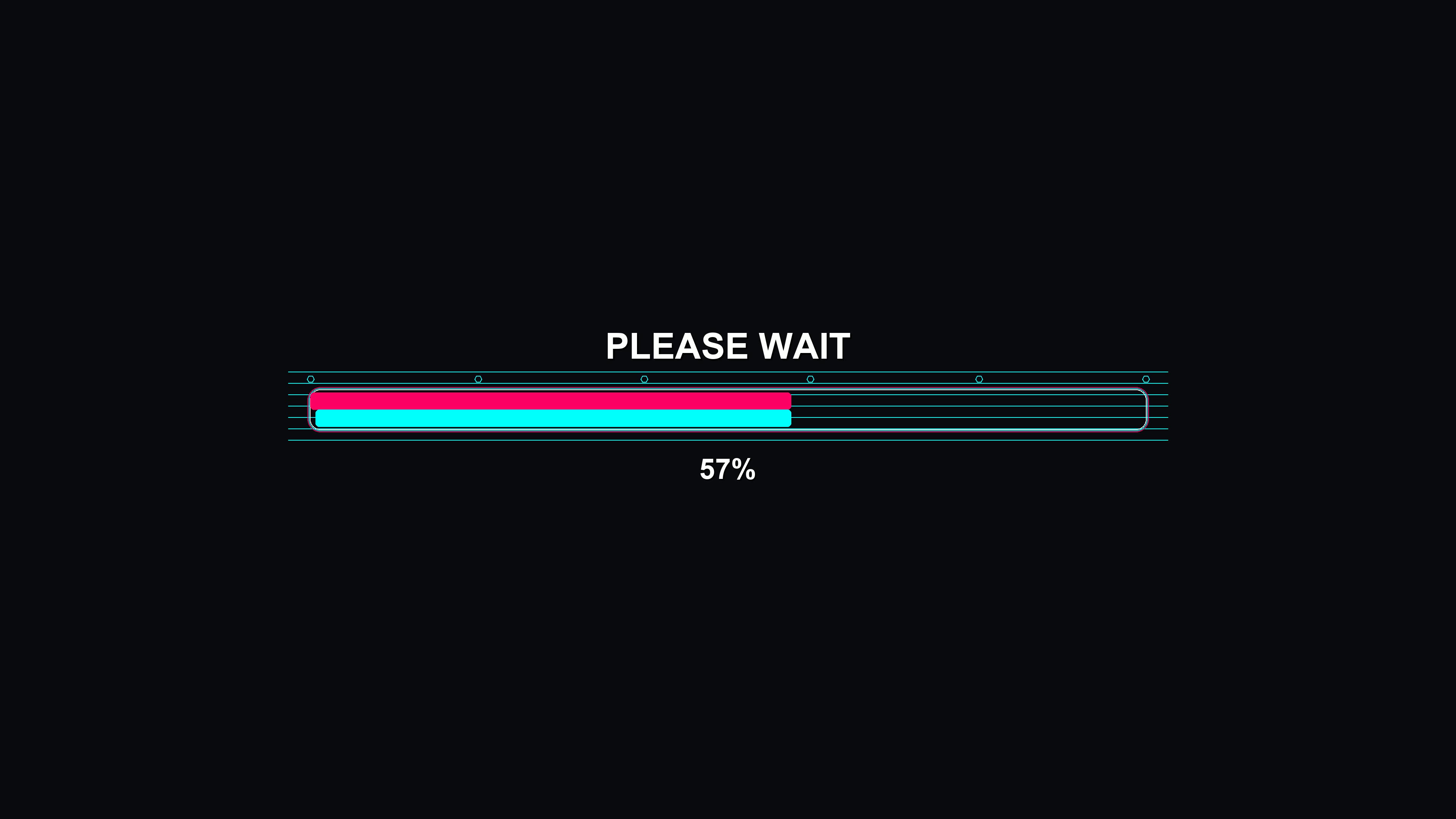 Cool loading bar animation for science fiction settings showing progress in a futuristic environment