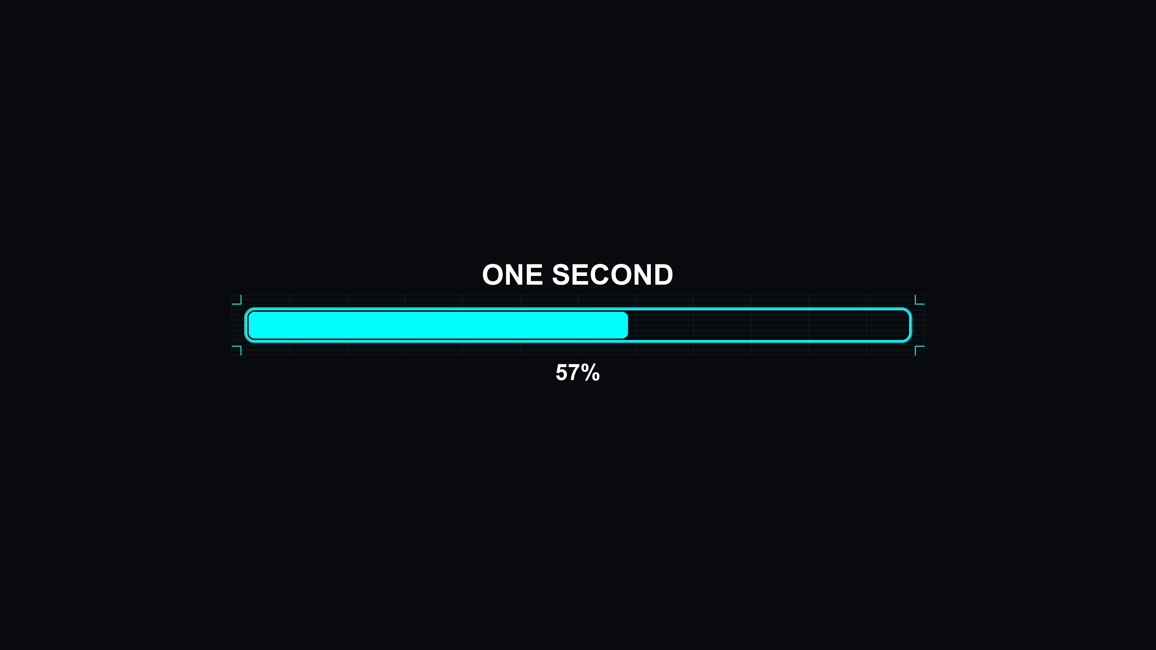 Cool science fiction loading bar animation with progress display in a digital style for futuristic settings