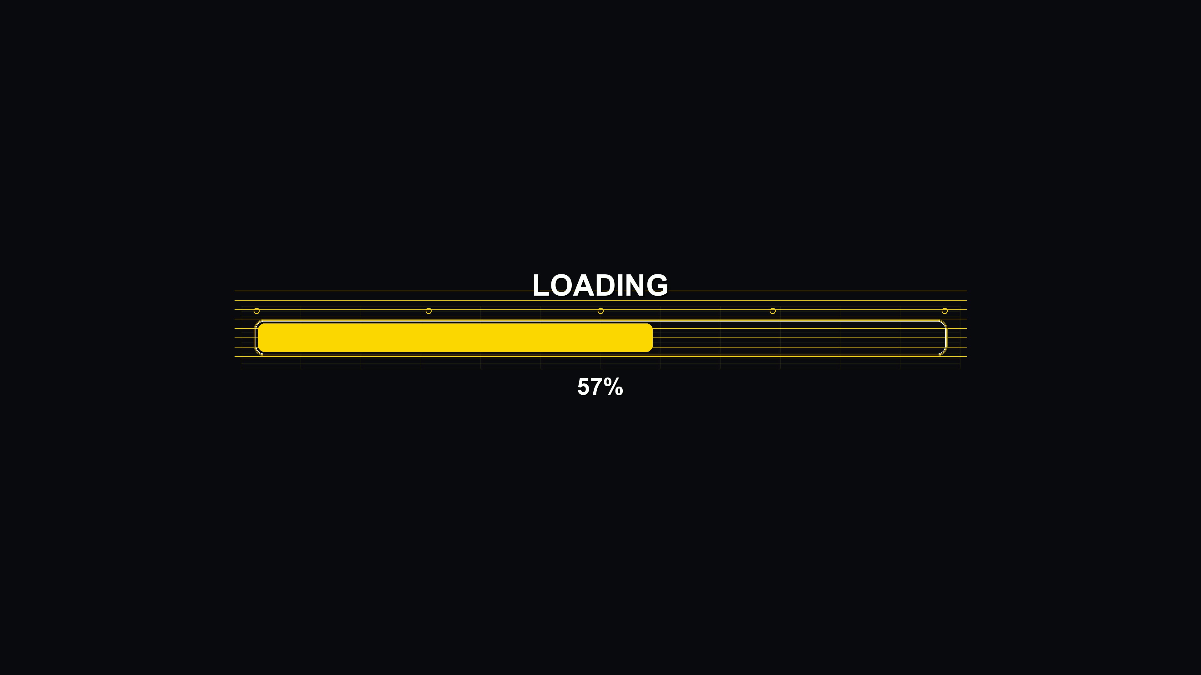 Loading animation for sci fi settings with progress bar and cool elements for video projects