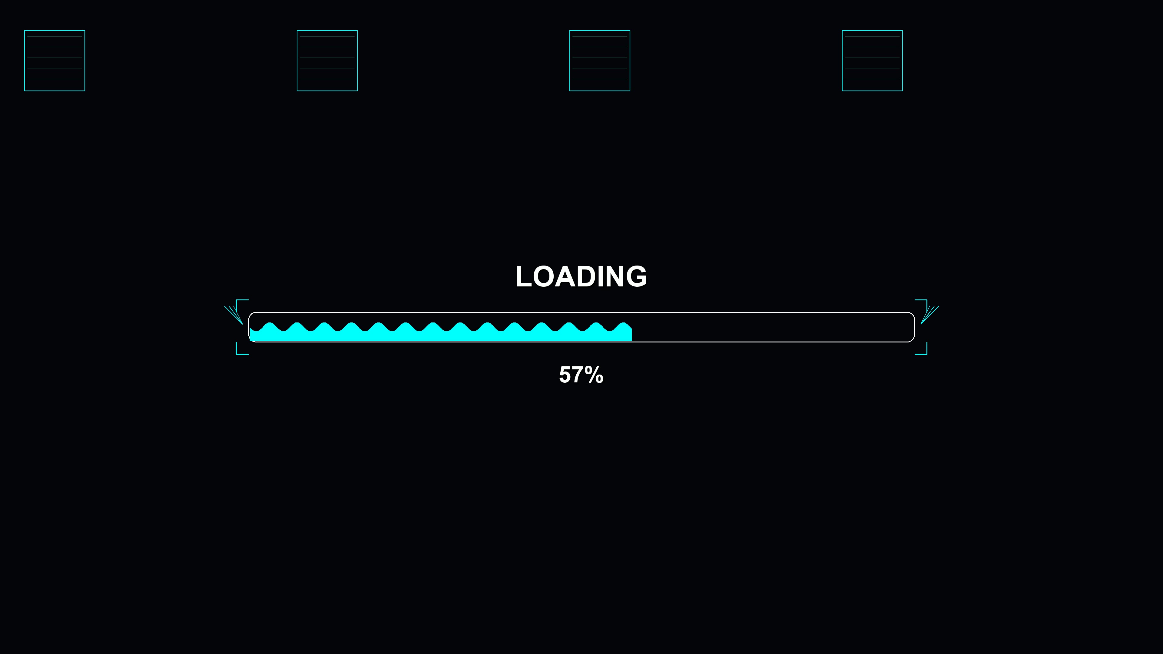 Cool loading bar animation designed for science fiction settings that adds a technical touch during progress displays