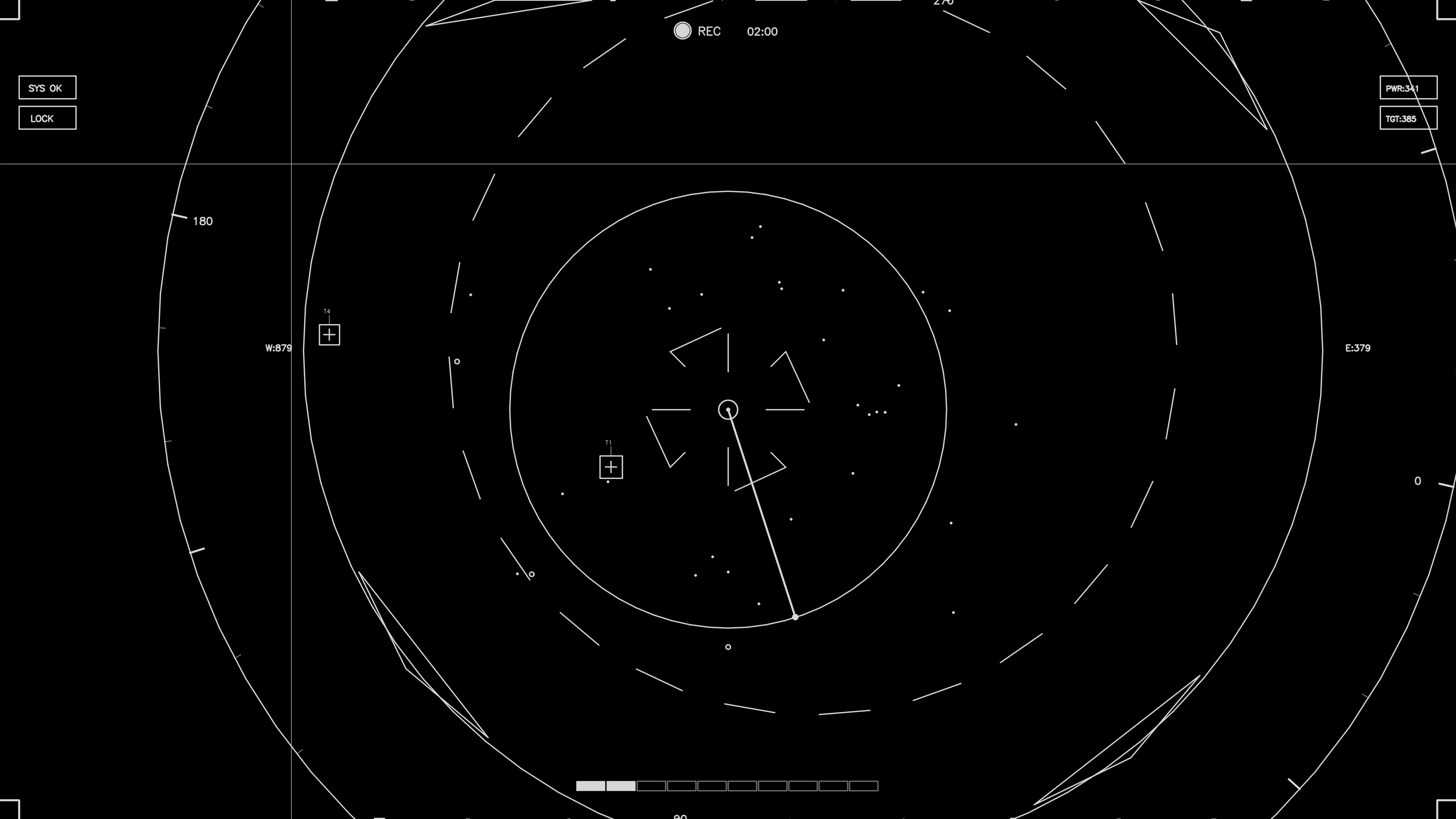 Hud elements animation used for webdesign and sci-fi video editing in a digital environment