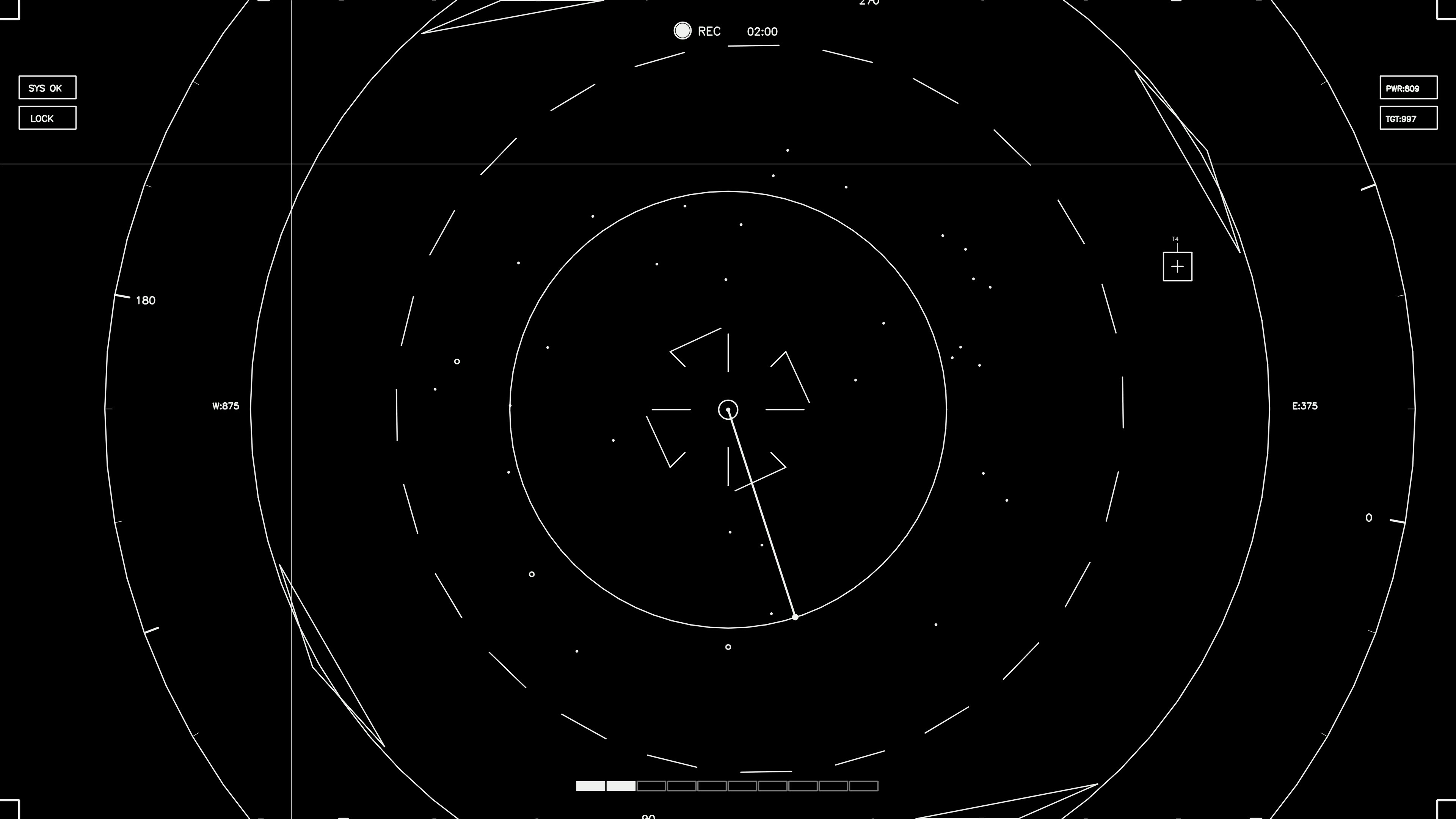 Hud elements animation for web designer and sci-fi video cutter showing overlay details in a circular layout designed for digital interfaces