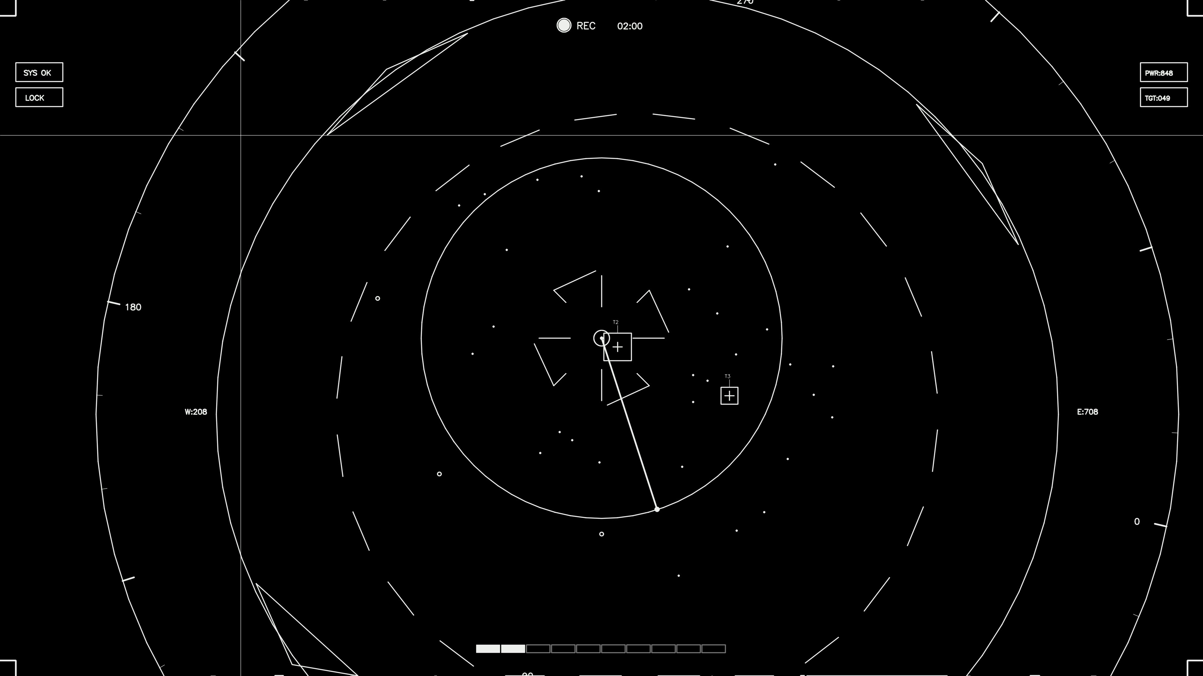 Hud elements animation for web designer and sci-fi video cutter featuring simple, clean graphics and dynamic visual effects for digital content