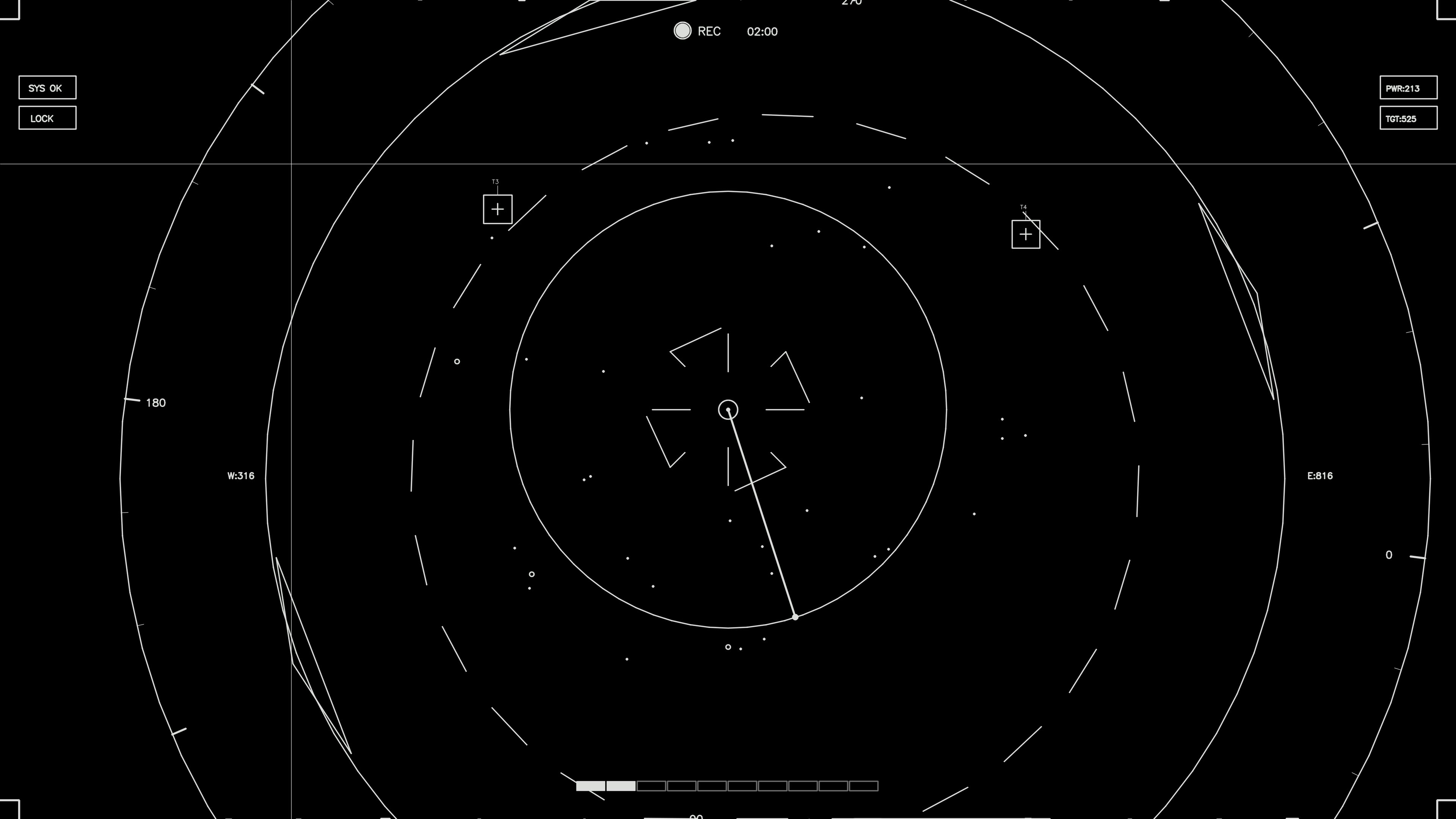 Hud elements animation for webdesigners and sci-fi video editors showing data visualization and user interface components in a dark setting