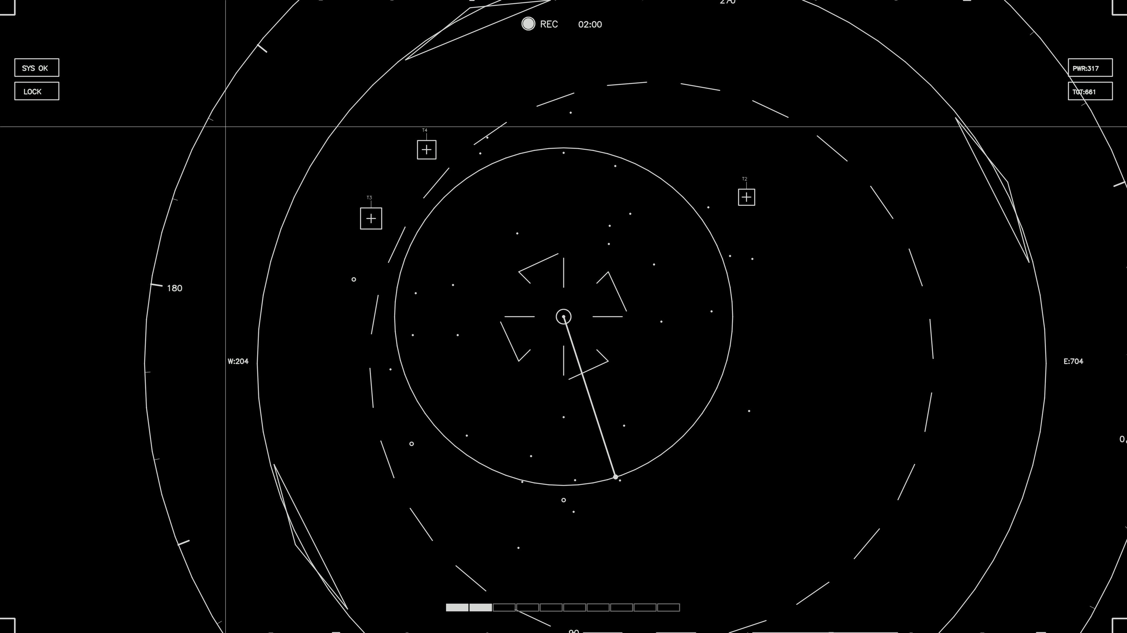 Hud elements animation for web designer and sci-fi video cutter with focus on navigation and control visuals