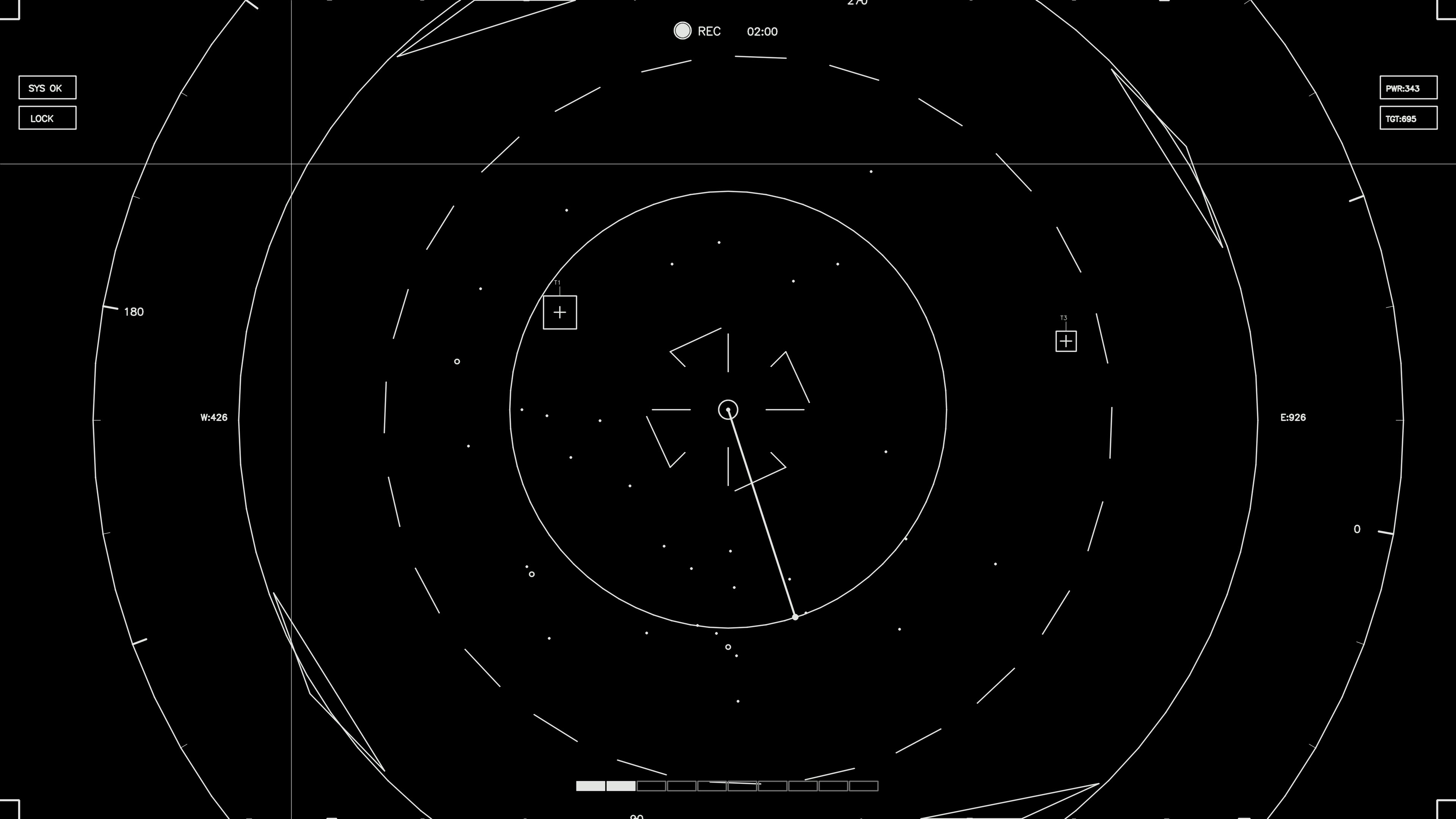 Hud elements animation for web designer and sci-fi video cutter showcasing dynamic graphics and shapes in a circular layout with motion