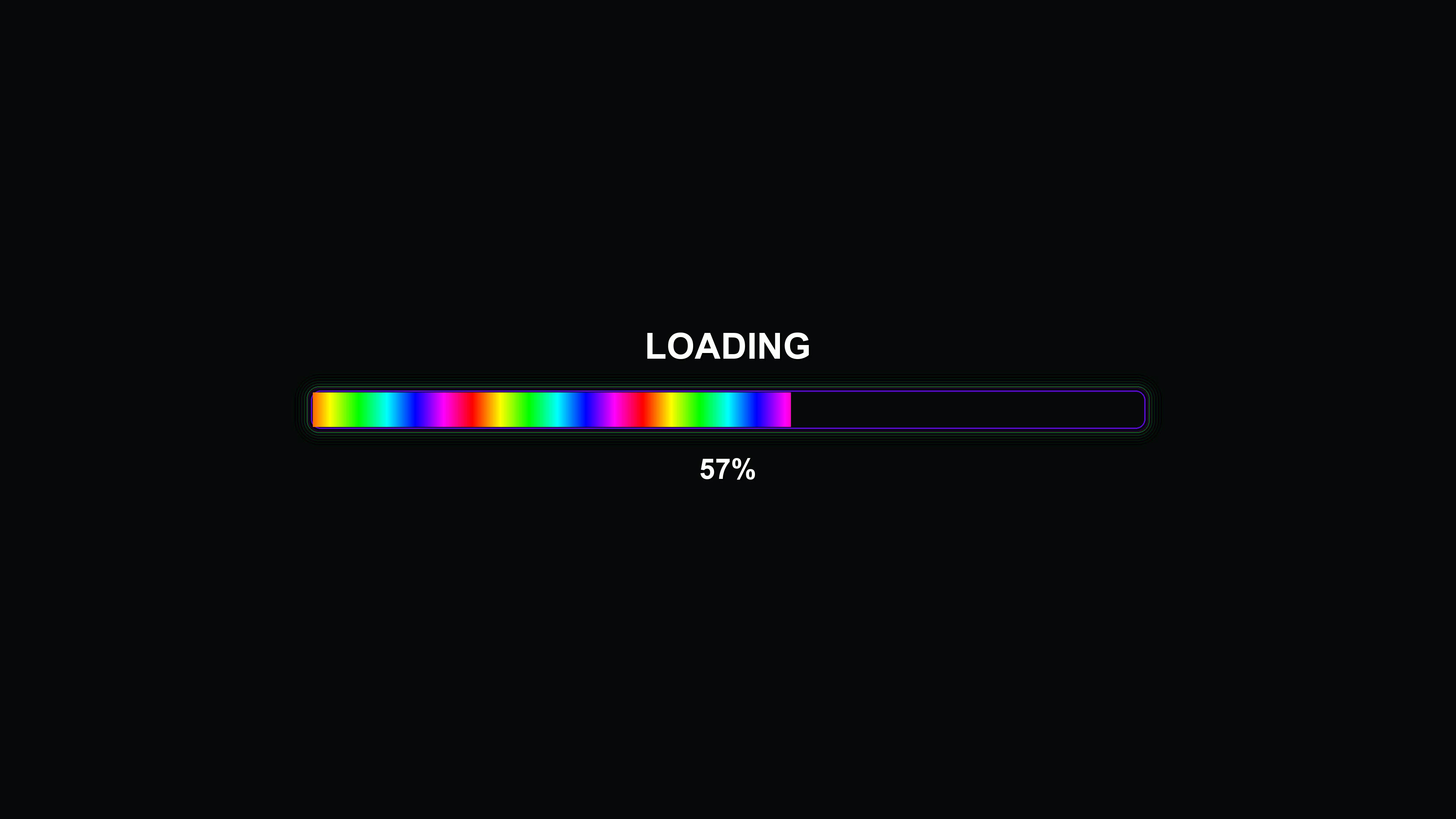 Modern progressbar animation with vibrant colors for loading applications on digital screens