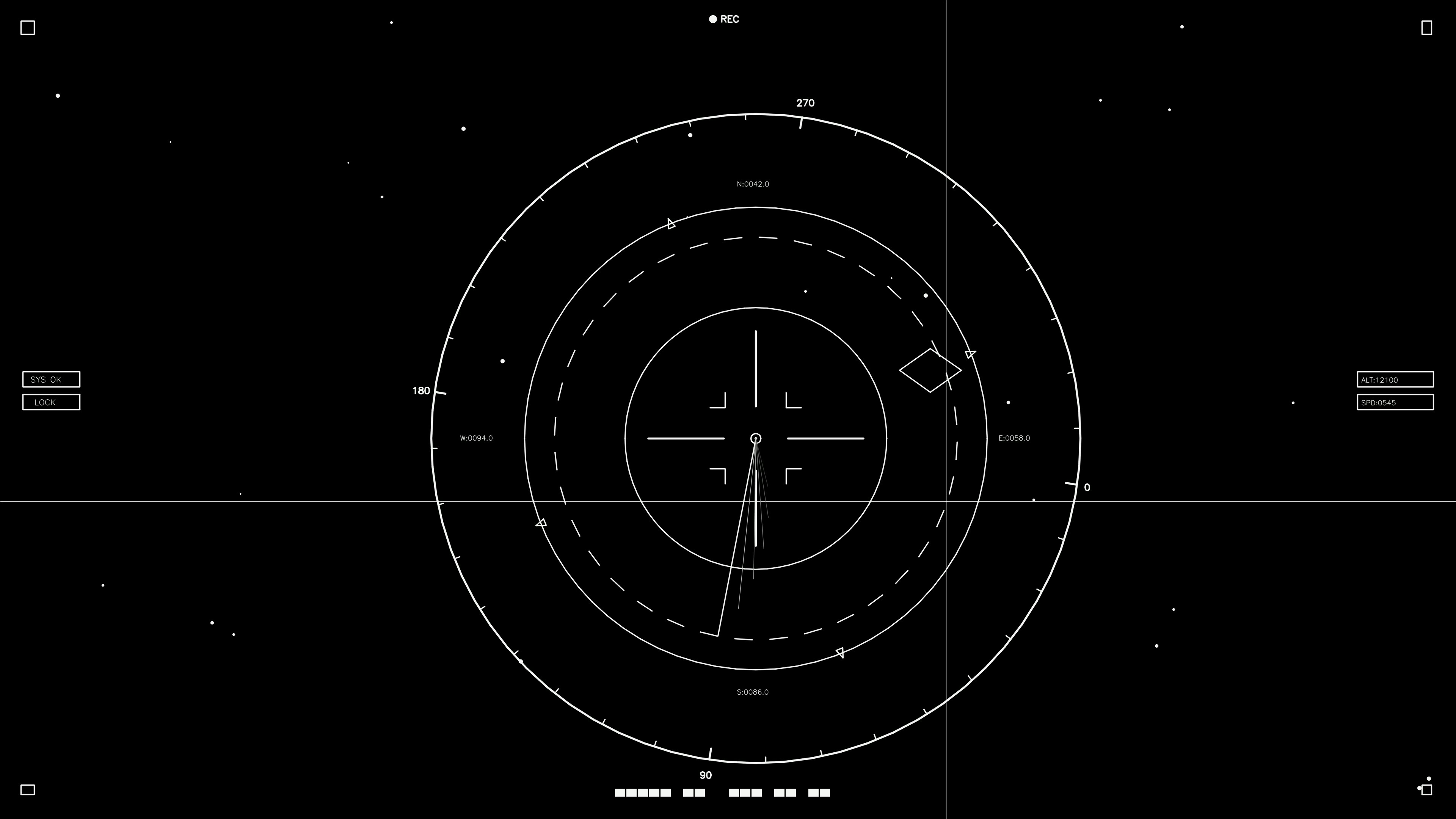 Hud elements animation for web designers and sci-fi video editors showing navigational graphics and data display