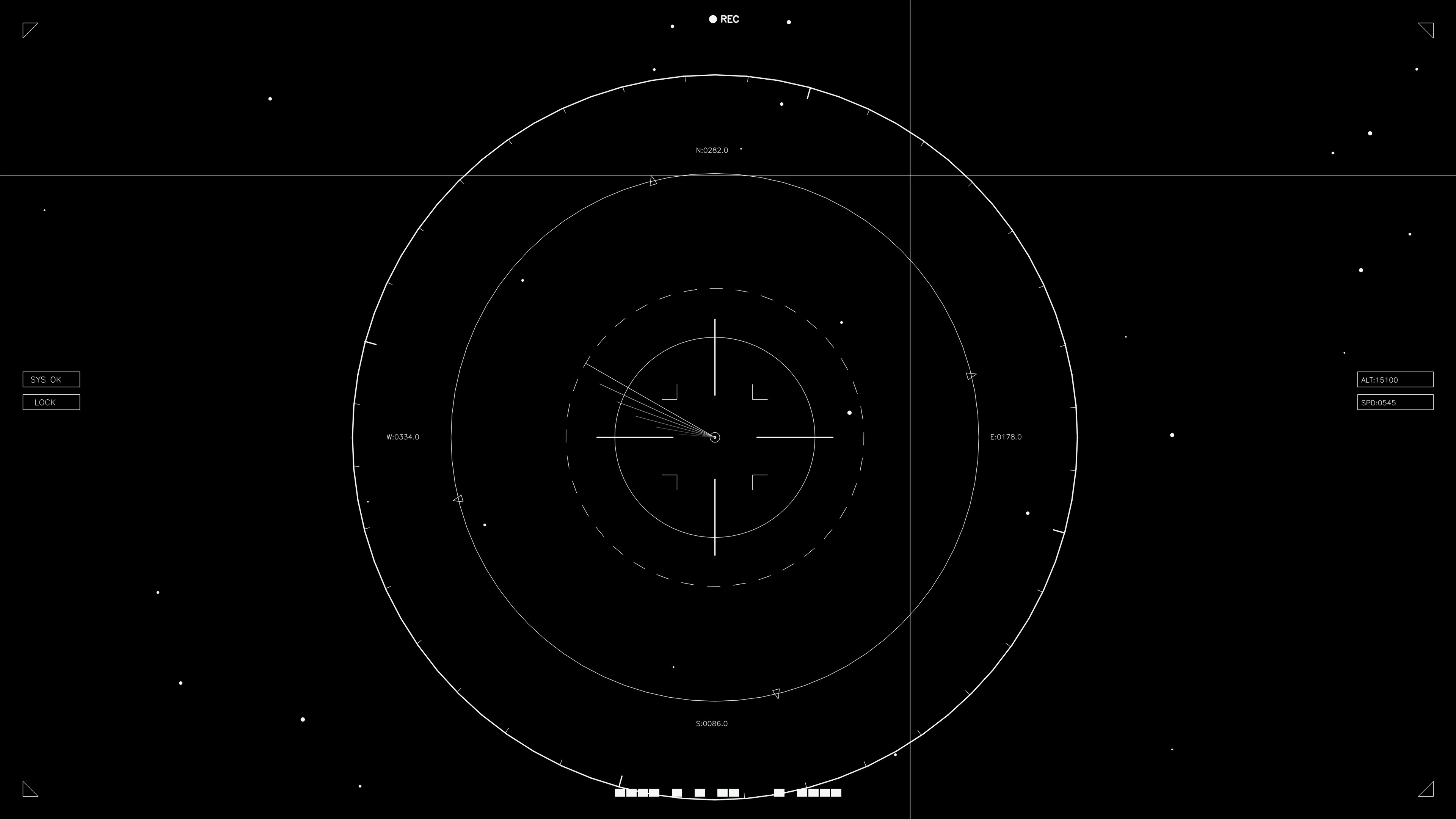 Hud elements animation for webdesign and sci-fi video editing with focus on circles and markers in a digital environment