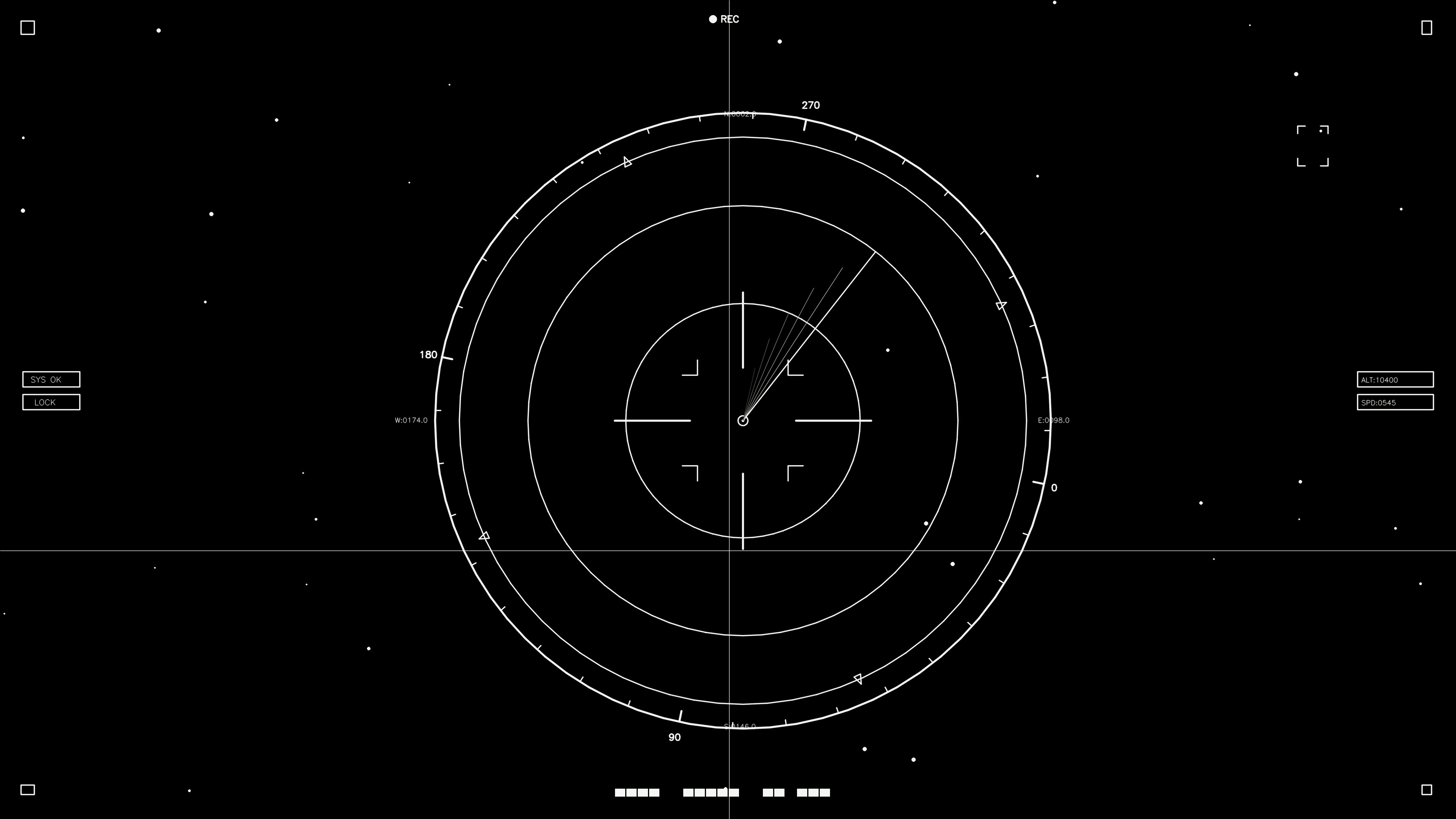 Hud elements animation for webdesigner and sci-fi video cutter in a digital display setup