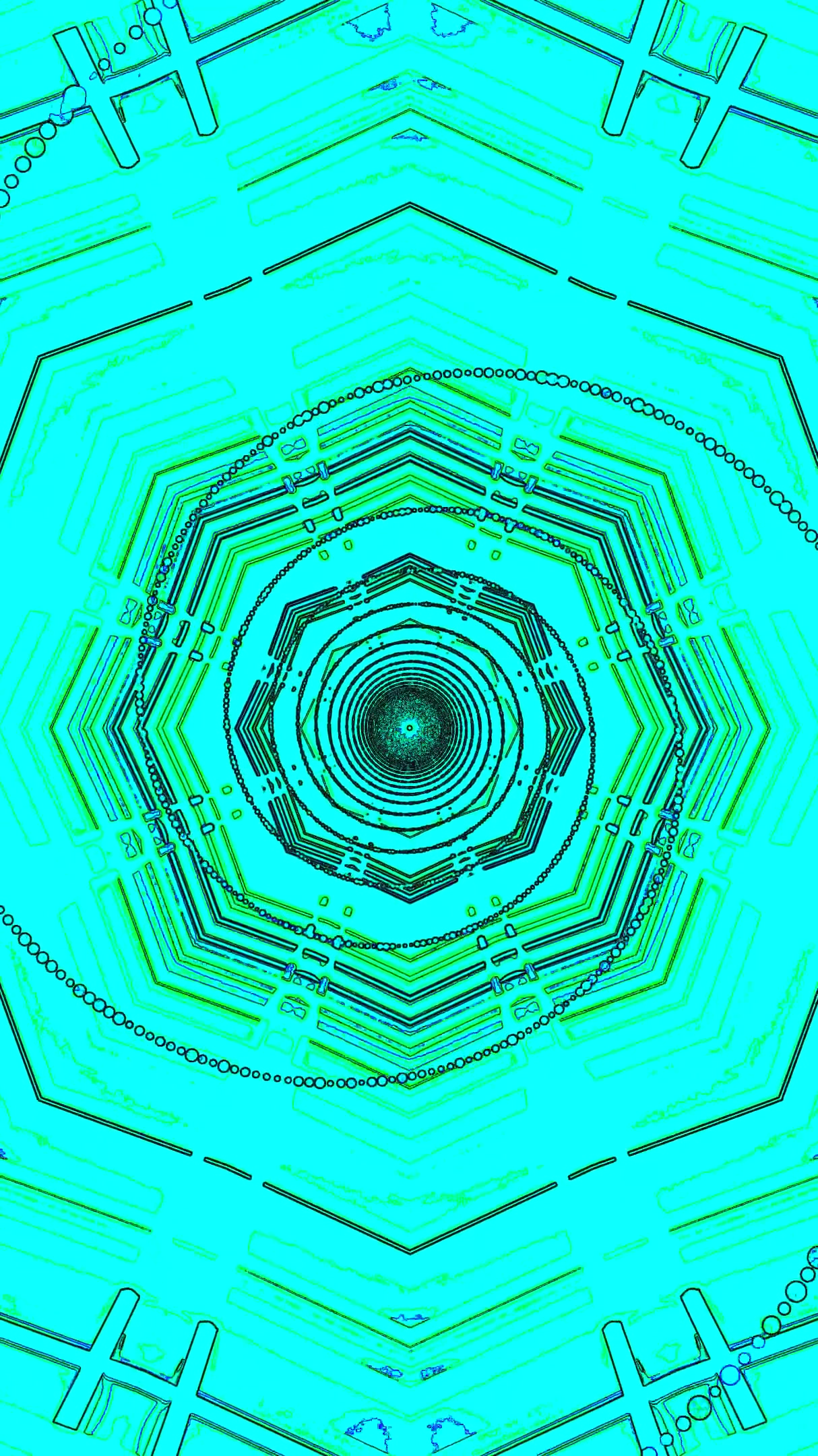 Colorful tunnel video loop with seamless motion creates a mesmerizing visual experience for relaxation and enjoyment