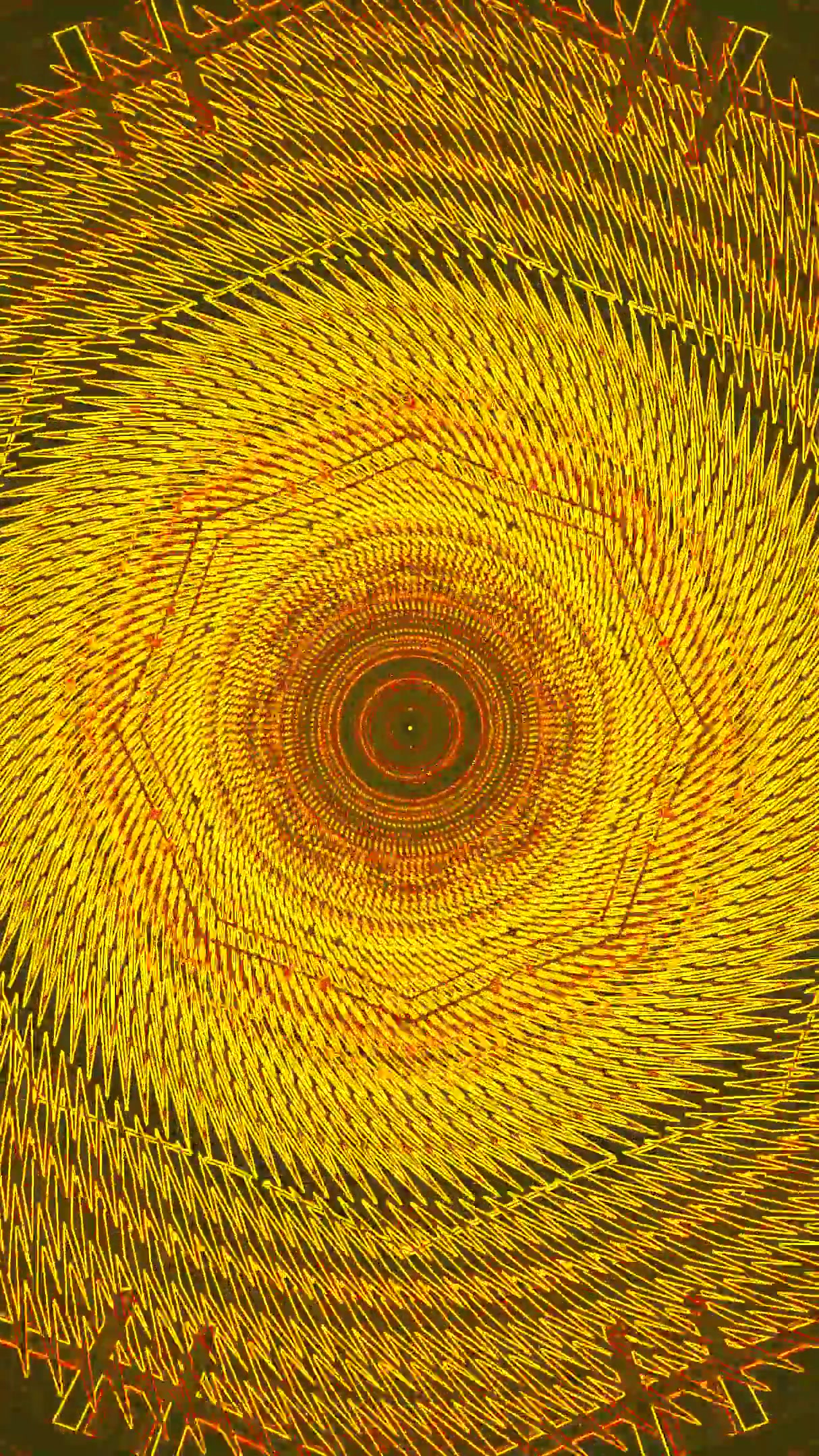 Dynamic tunnel video loop showcasing vibrant orange and yellow patterns for a captivating visual experience