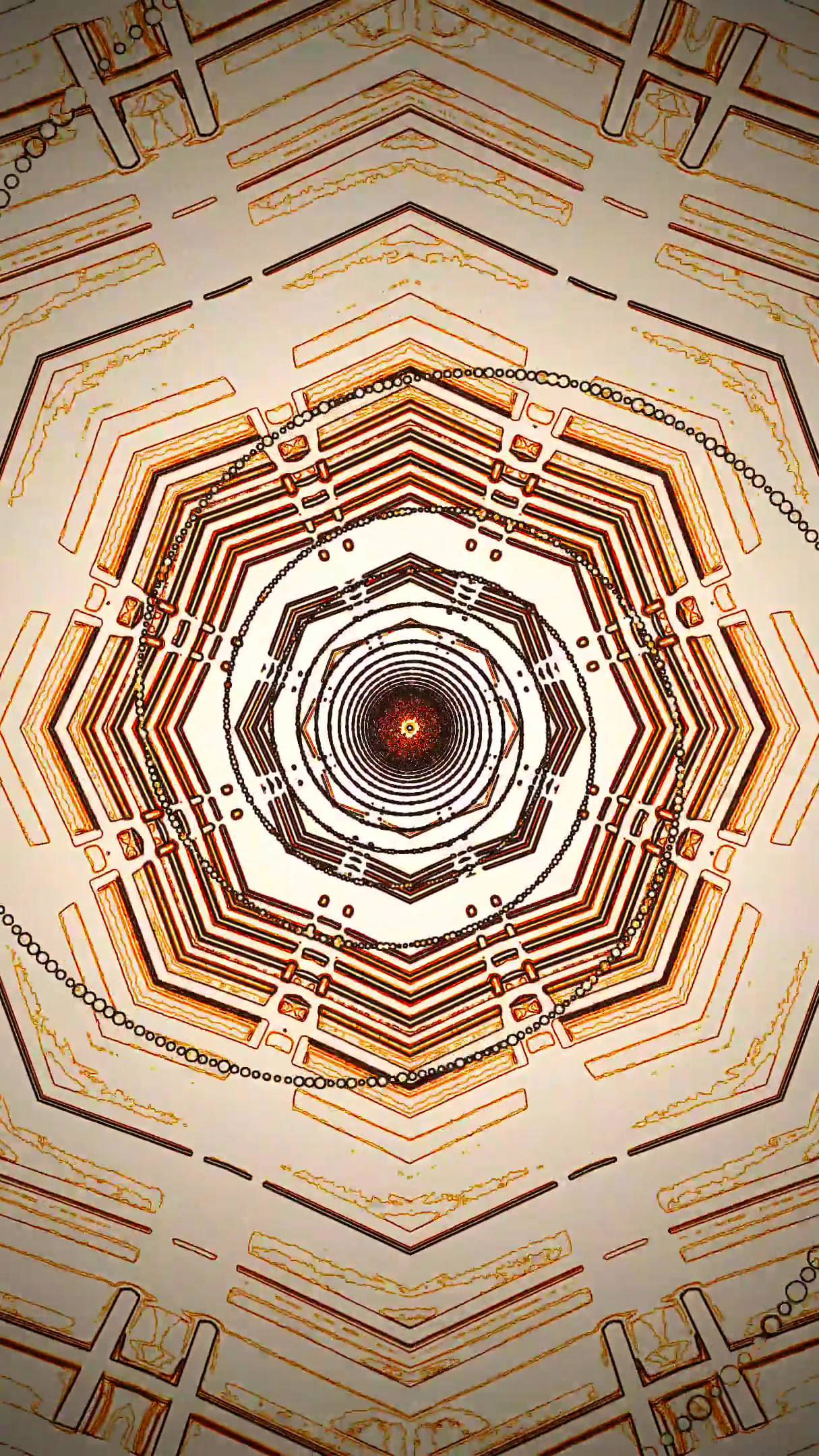 Colorful tunnel video loop with intricate patterns and seamless motion for captivating visuals