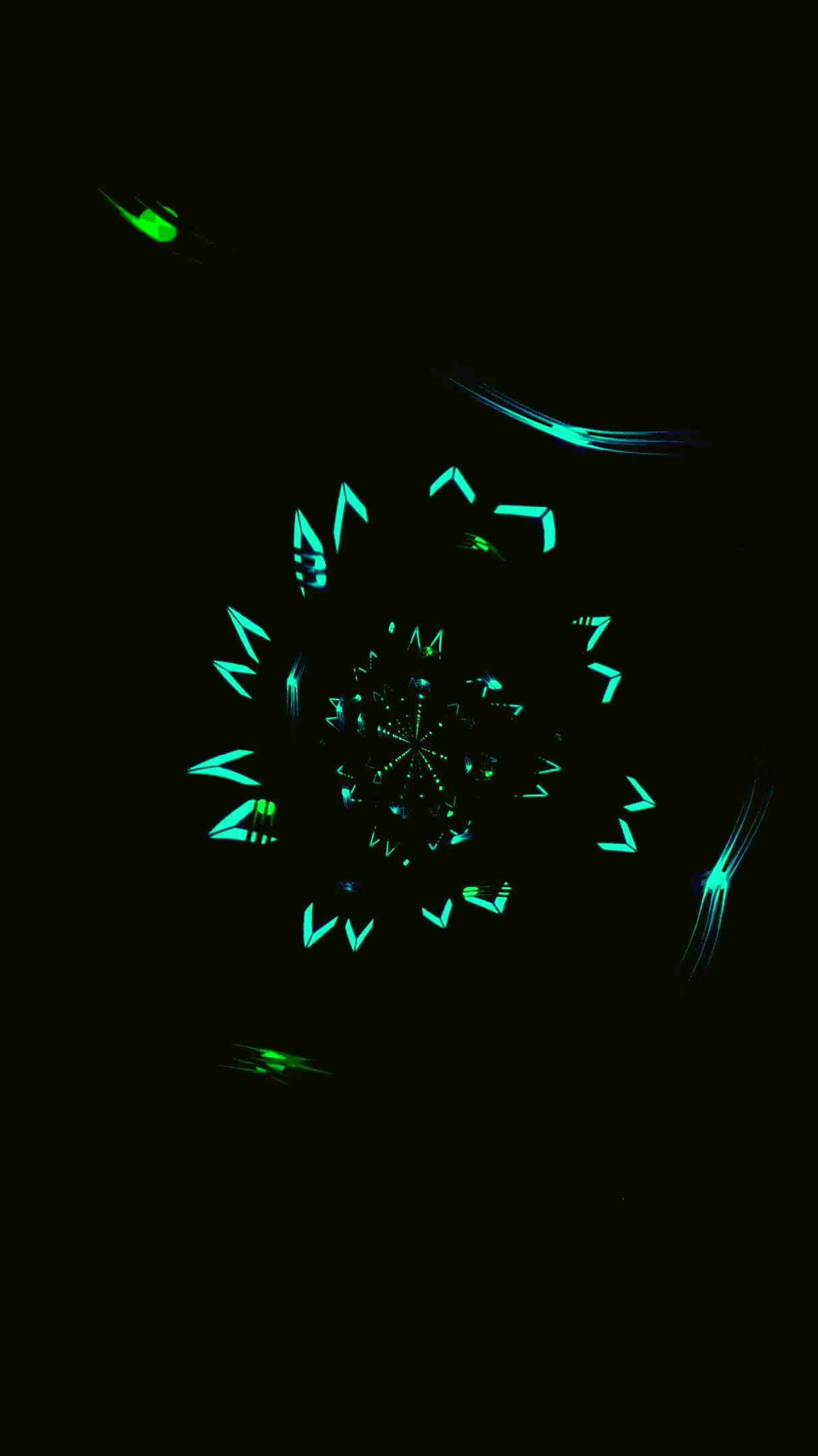 Tunnel video loop creating a seamless visual experience with vibrant colors and dynamic patterns