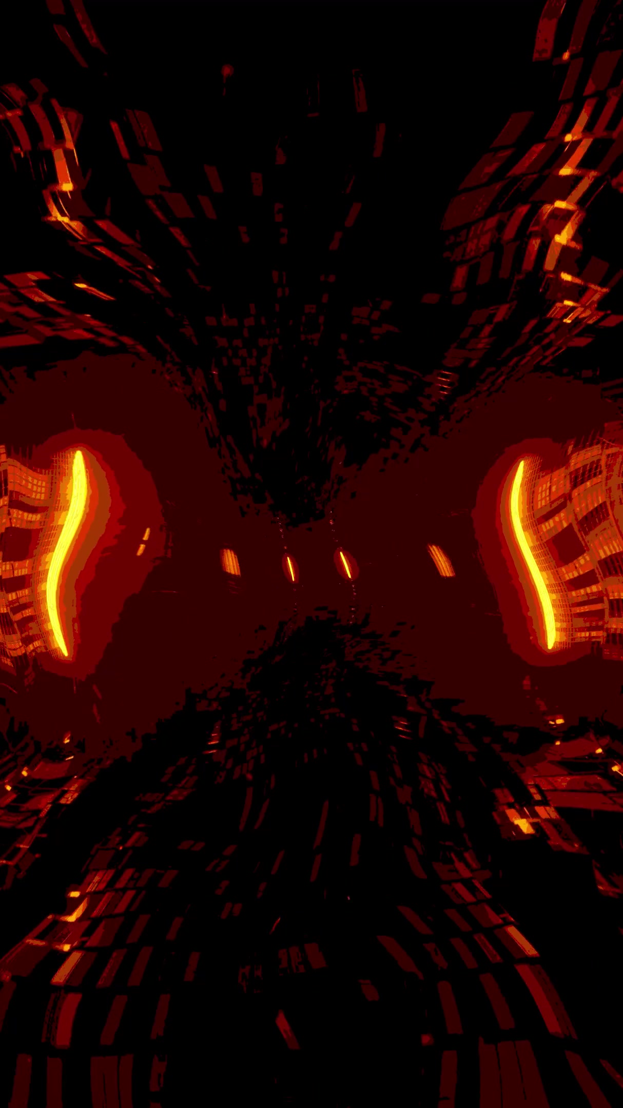 Tunnel video loop with vibrant colors and seamless motion for calming screensaver experience