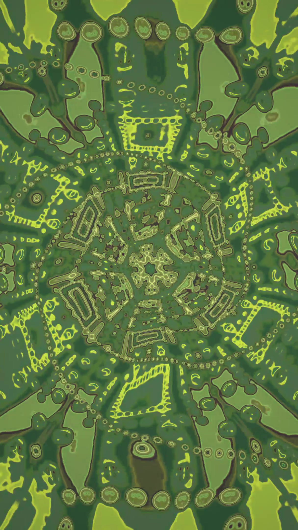 Dynamic green tunnel video loop creating a vibrant seamless screensaver for immersive visuals