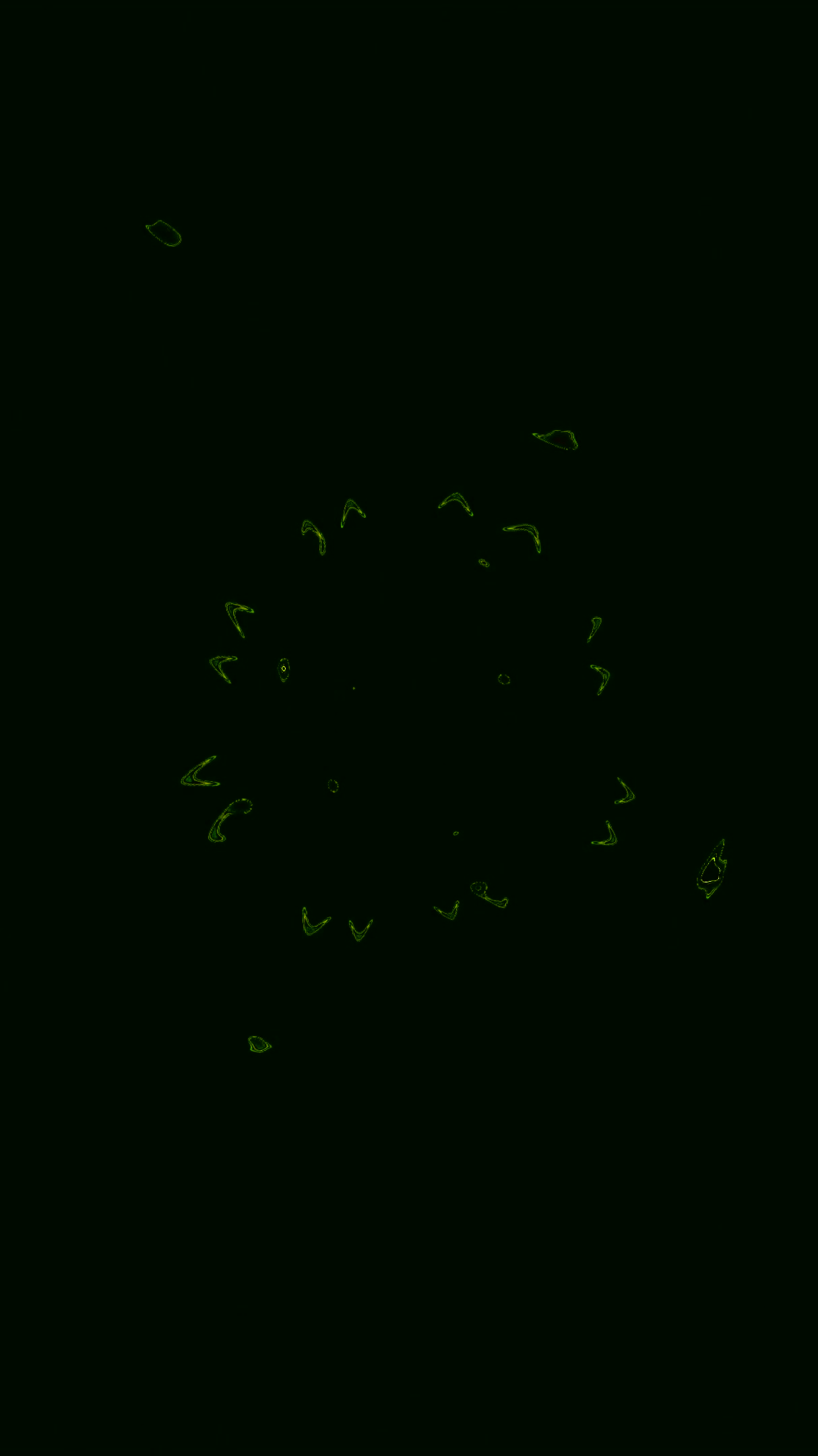 Seamless tunnel vj loop screensaver with vibrant green visuals fo