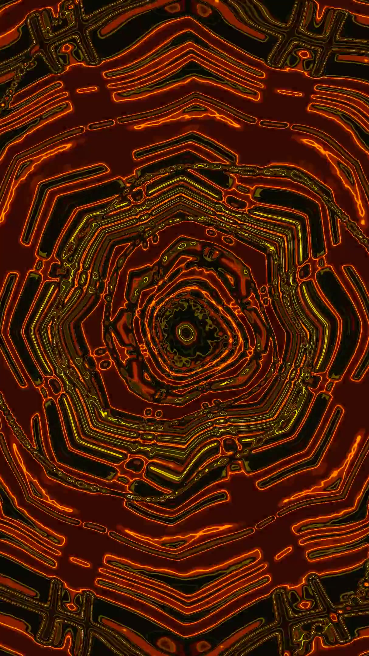 Vibrant tunnel video loop with flowing patterns and bright colors