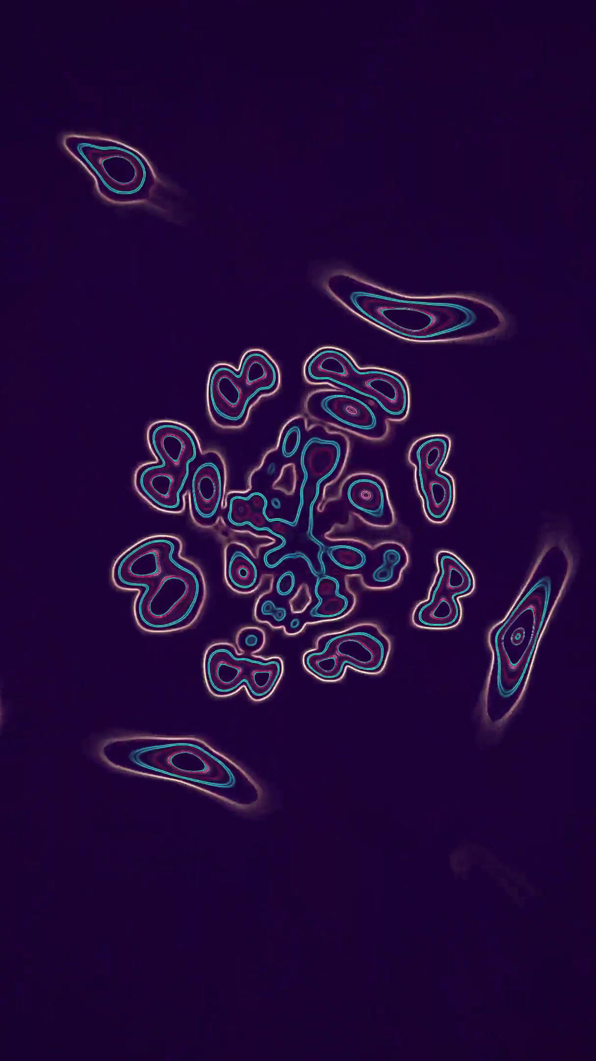 Seamless tunnel video loop screensaver with vibrant colors and fl