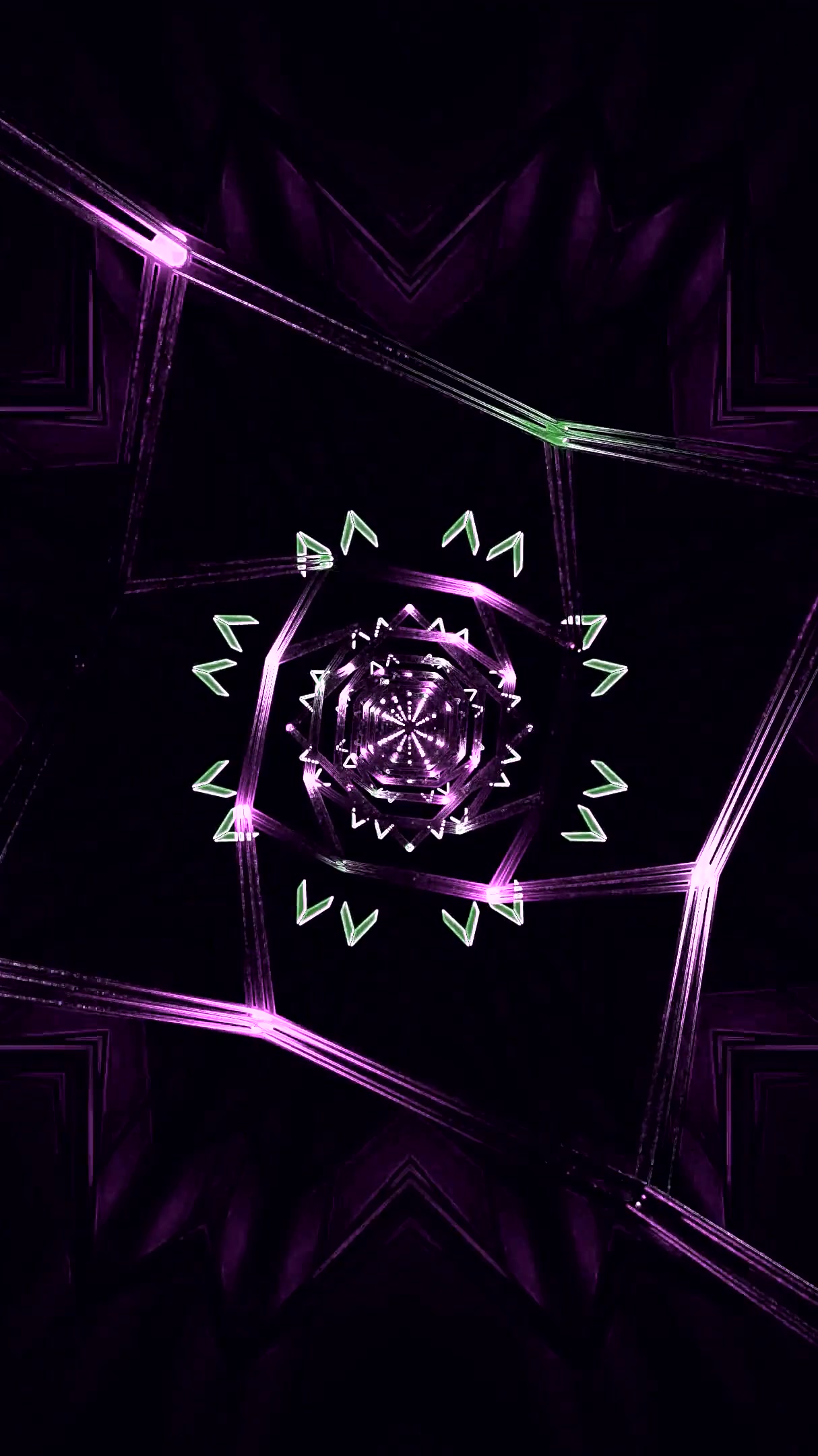 Unique tunnel visual effects loop with vibrant colors creating a