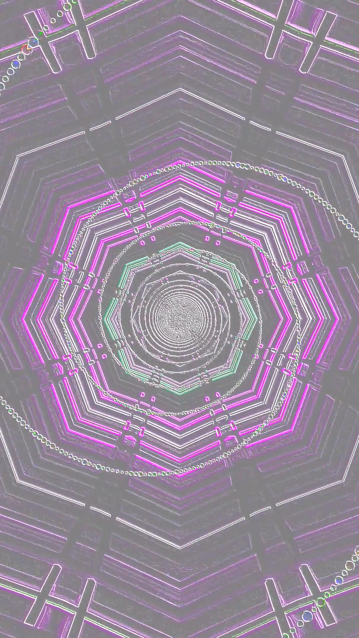 Colorful tunnel video loop screensaver for relaxing and engaging