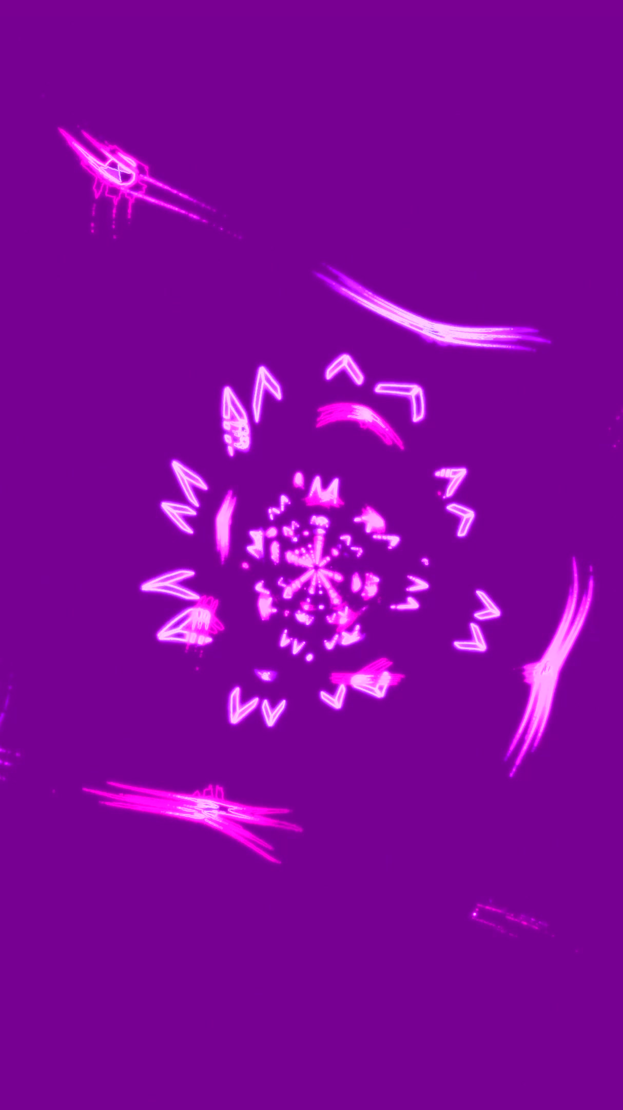 Tunnel video loop with vibrant pink patterns creating a mesmerizi