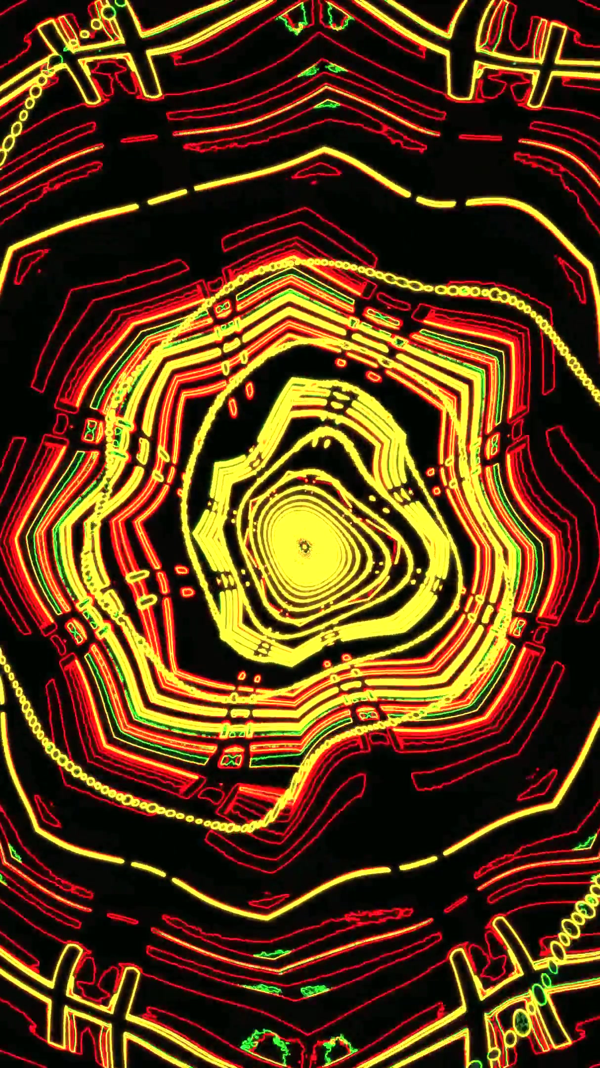 Seamless tunnel video vj loop screensaver with vivid colors creat