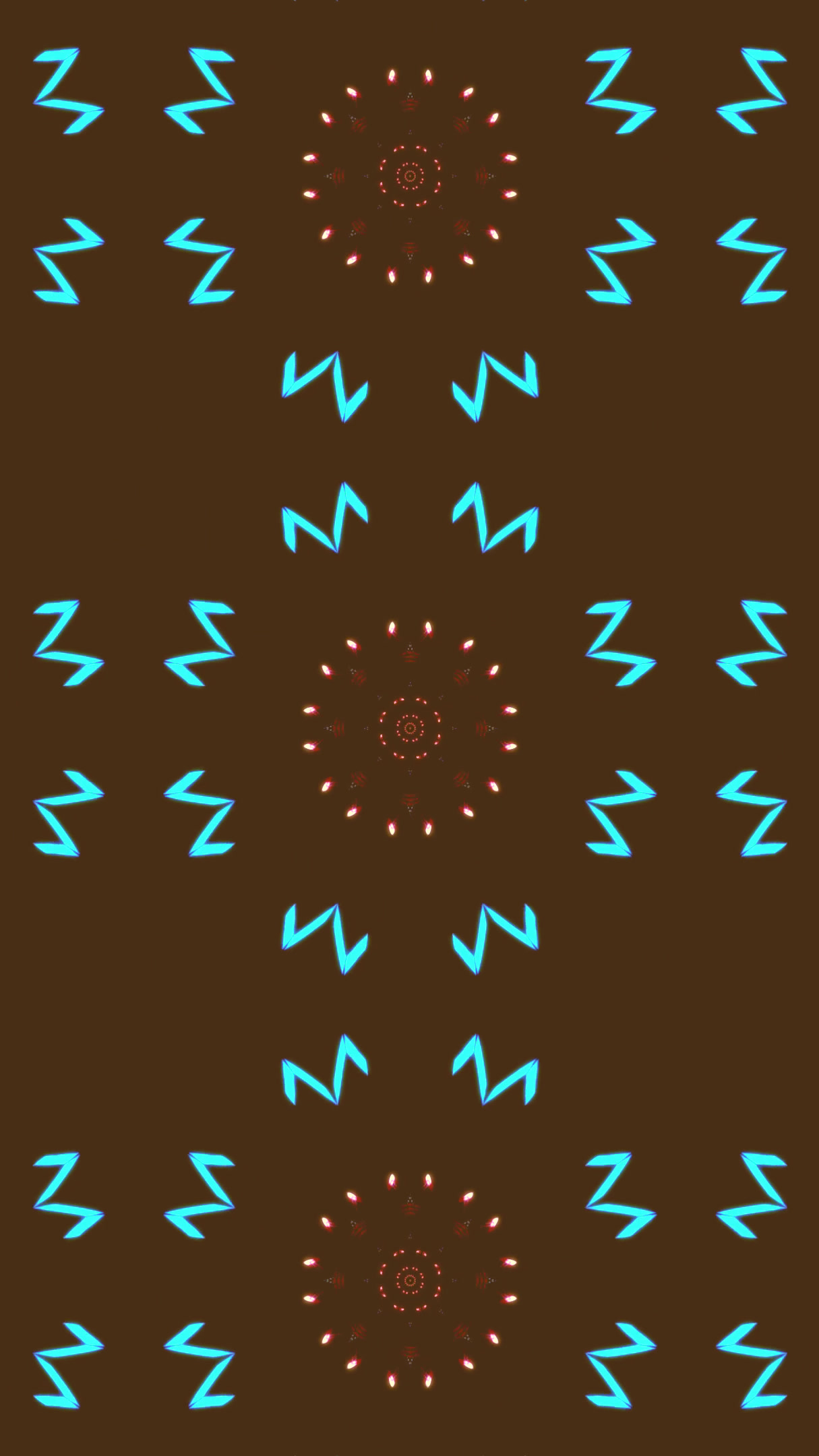 Colorful tunnel video loop screensaver with abstract patterns for