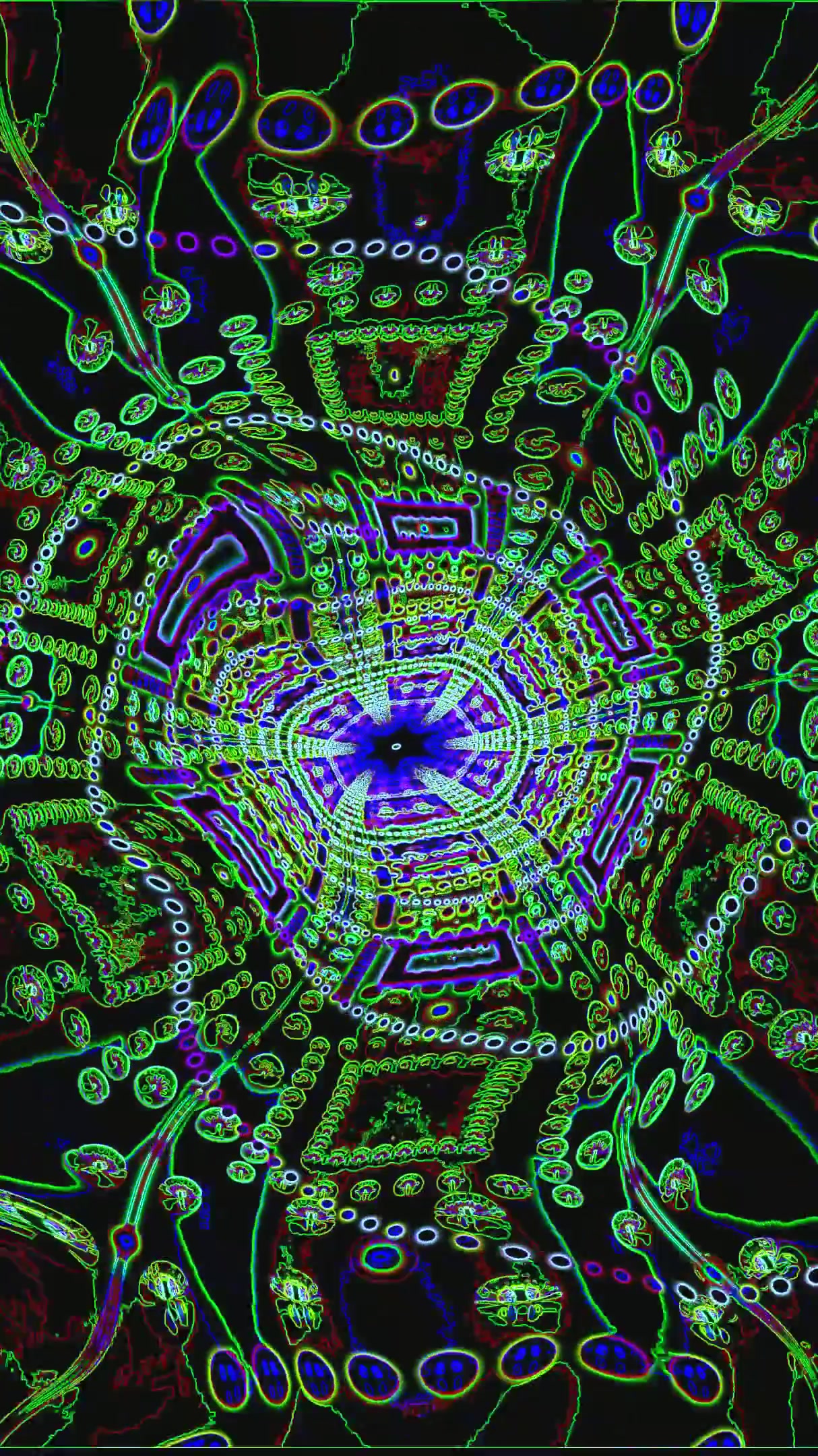 Colorful tunnel video loop creating a mesmerizing visual effect f