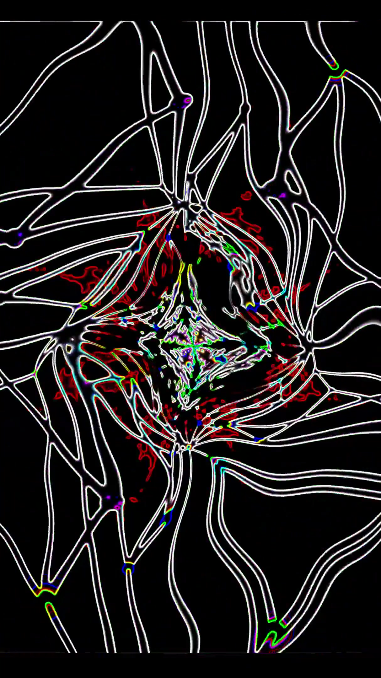 Seamless tunnel video loop featuring vibrant colors and dynamic p