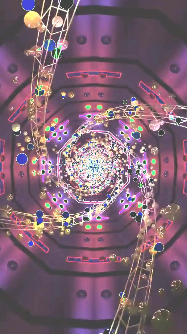Engaging tunnel video vj loop screensaver creating a mesmerizing visual experience