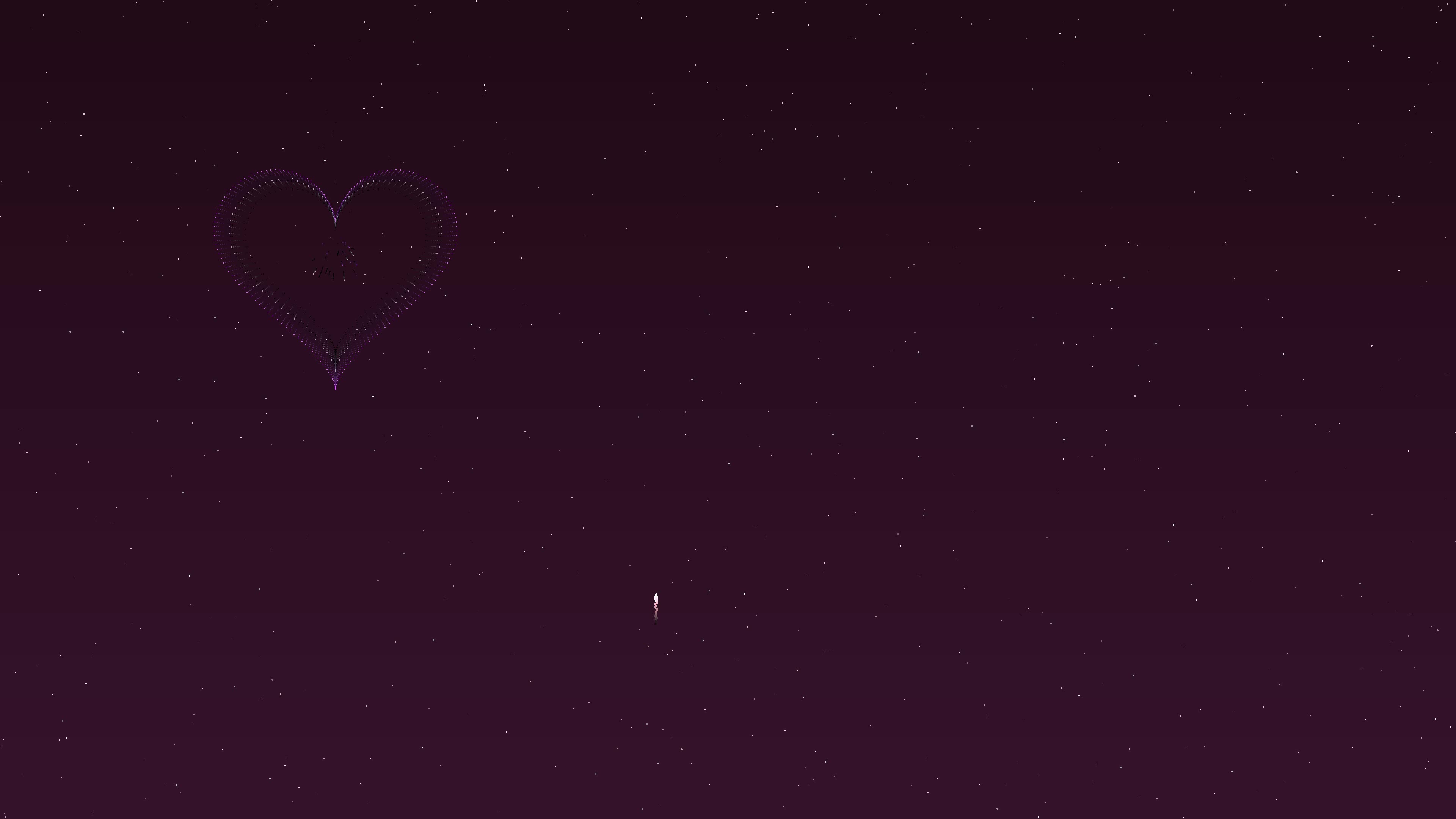 Celebration of love on Valentines Day with fireworks and hearts in the night sky