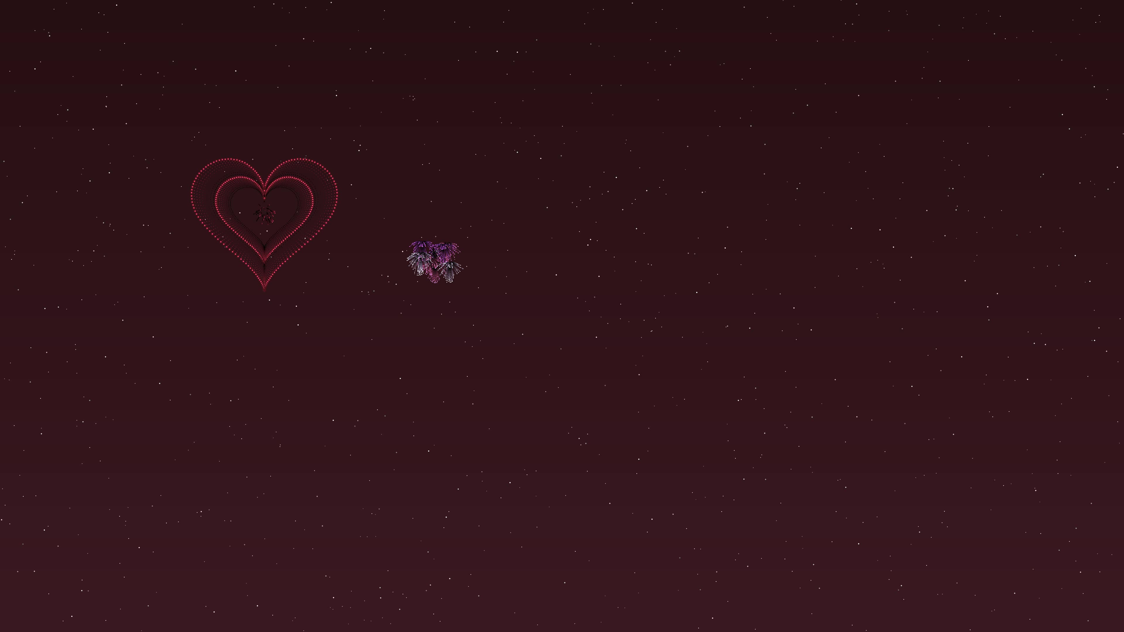 Valentine day fireworks with heart shapes in the background celebrating love and togetherness at night