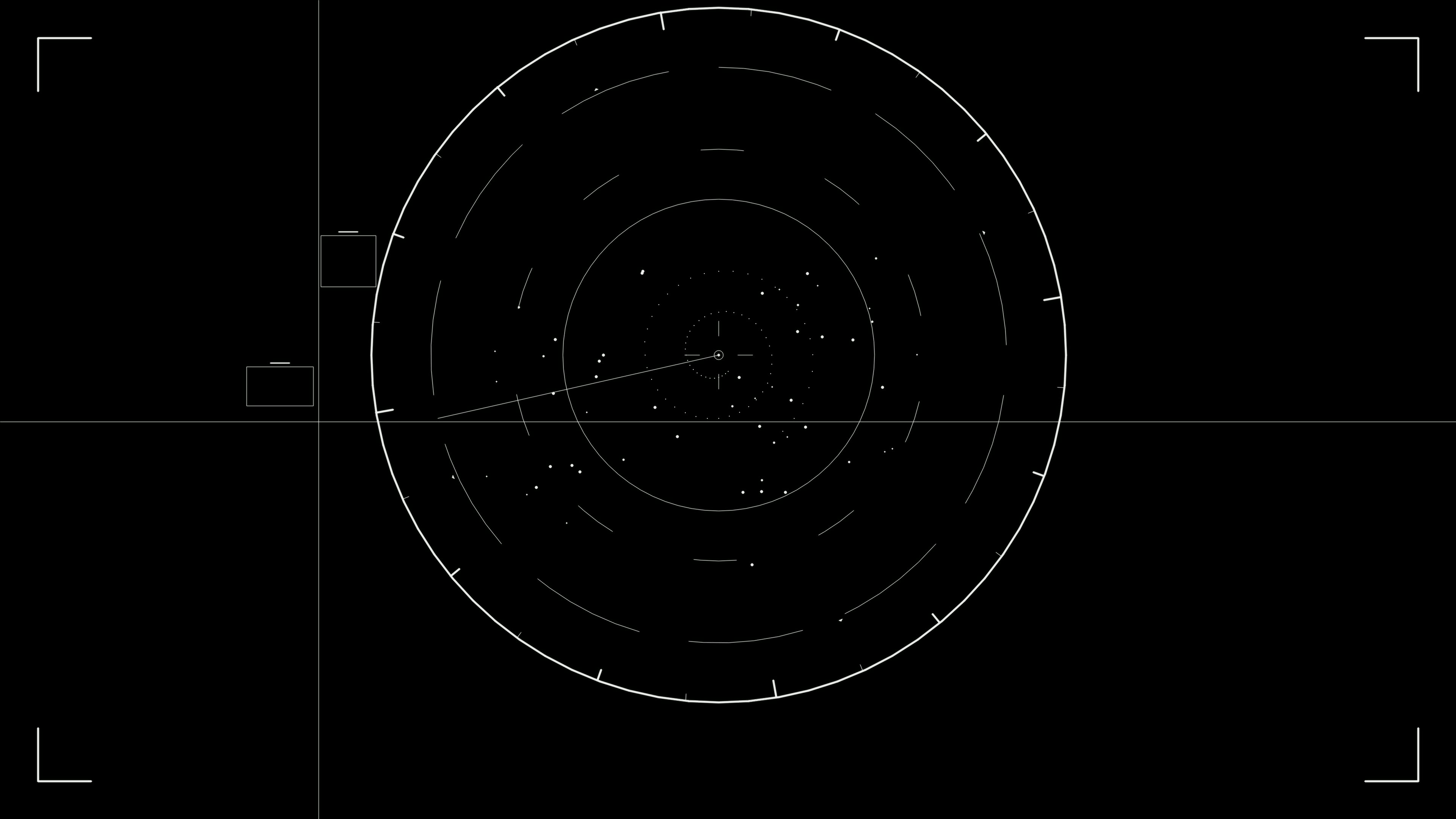 Hud elements animation for web designer and sci fi video cutter showing radar signals and animations during digital interface design