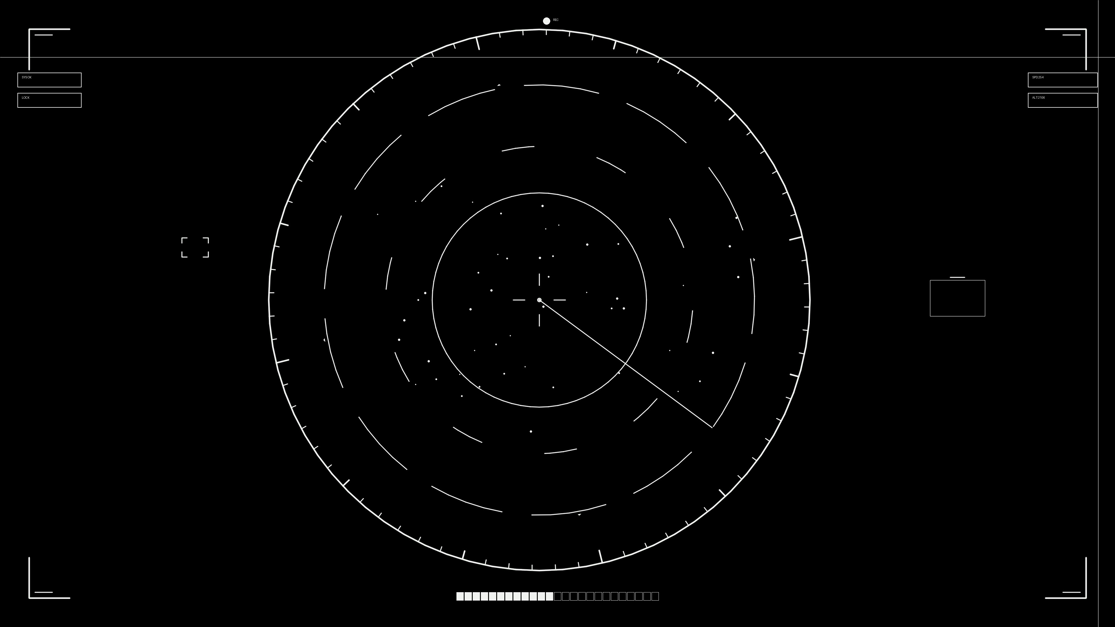 Hud elements animation for web design and sci fi video editing showcasing radar interface with moving graphics