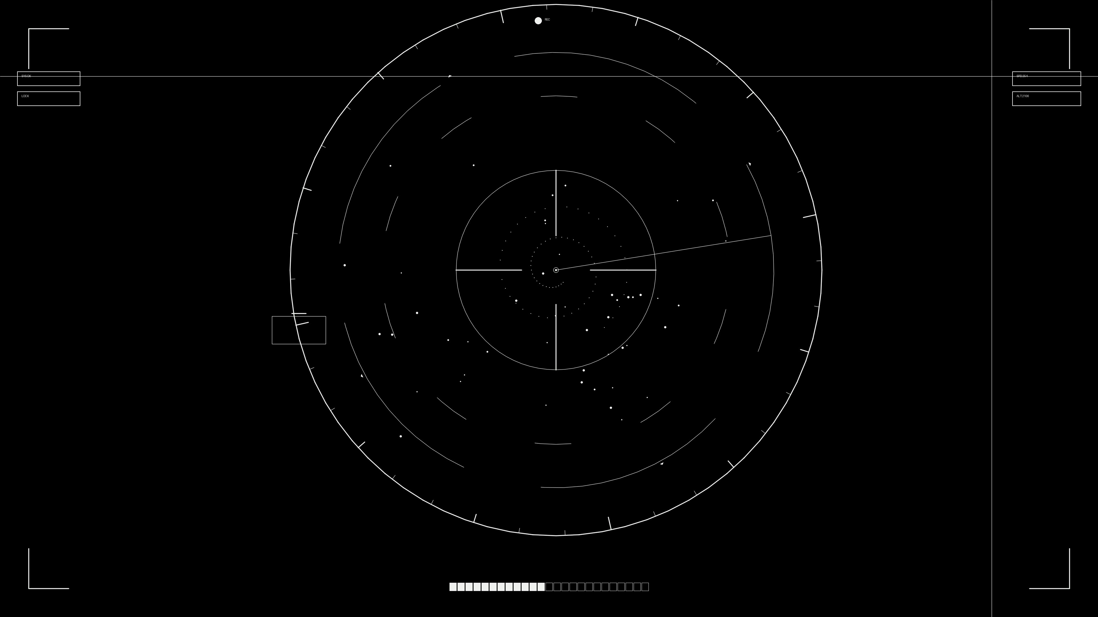 Hud elements animation for web designer and sci-fi video projects with radar display and data indicators