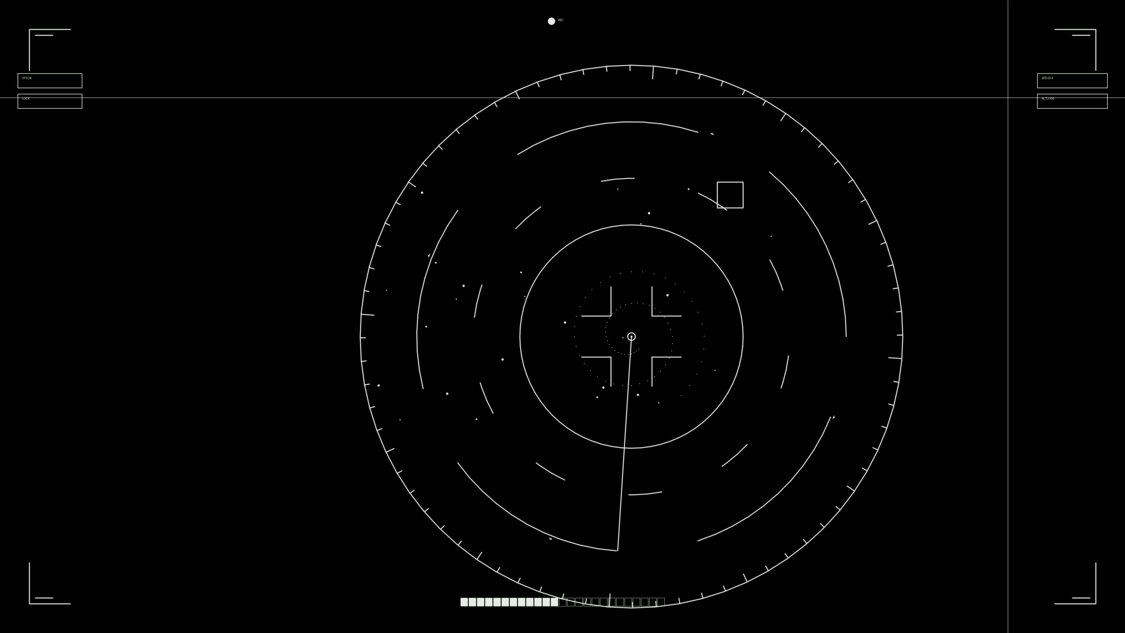Hud elements animation for web designers and sci-fi video editors in a digital space with circular radar display