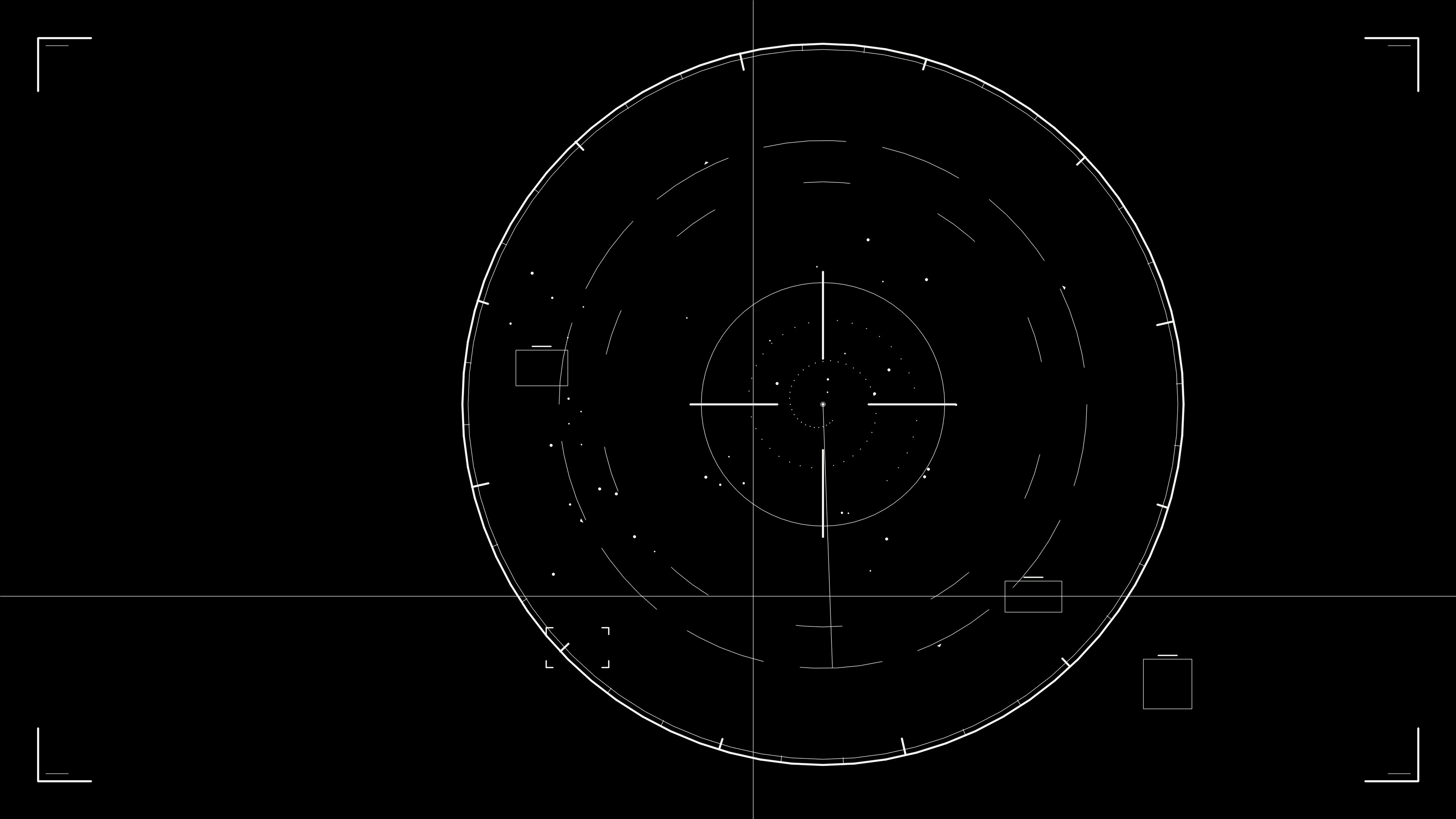 Hud elements animation for web designer and sci-fi video cutter showing spinning circular graphic with moving lines