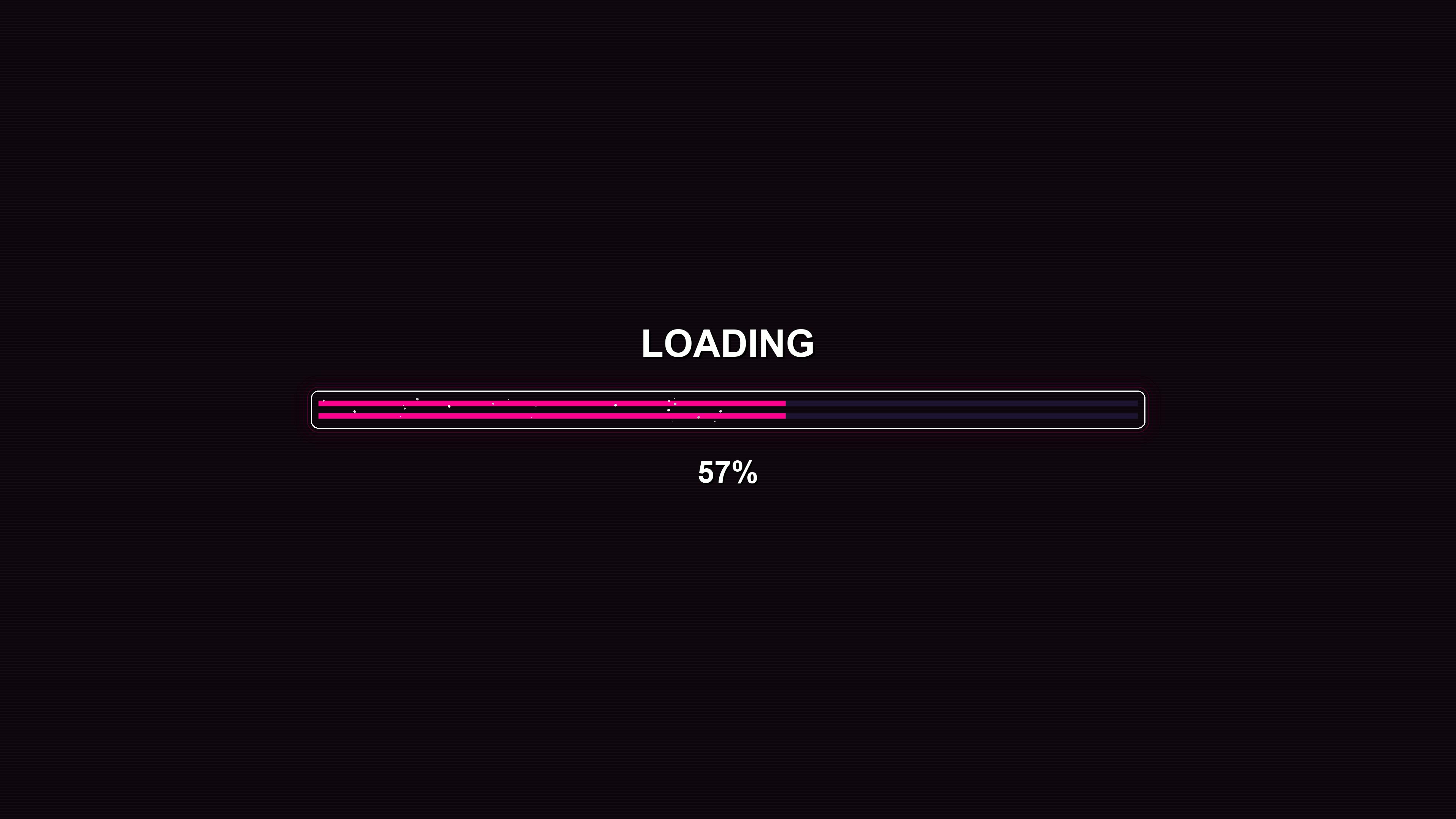 Modern style progressbar animation for loading screen showing full completion at one hundred percent
