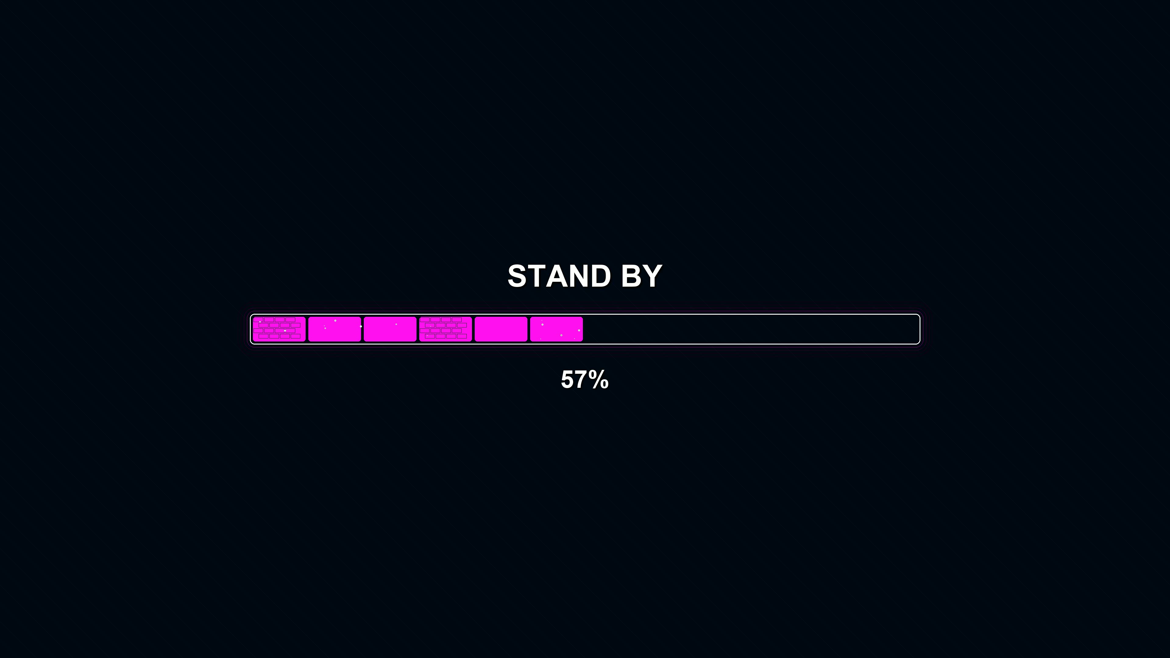 Modern style progress bar animation showing waiting status at one hundred percent completion for digital content loading