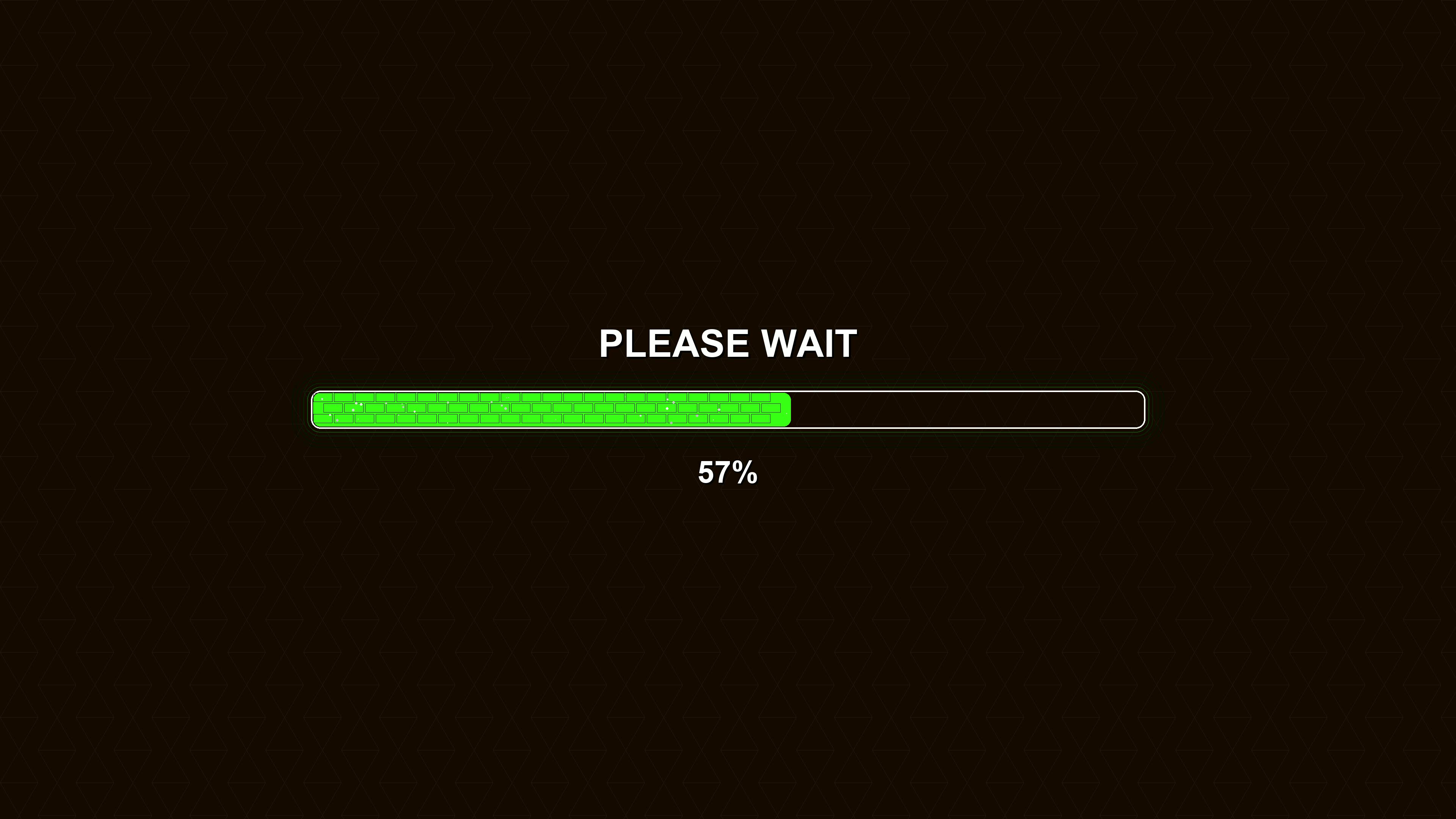 Waiting progress bar animation shows user loading status with message for waiting period