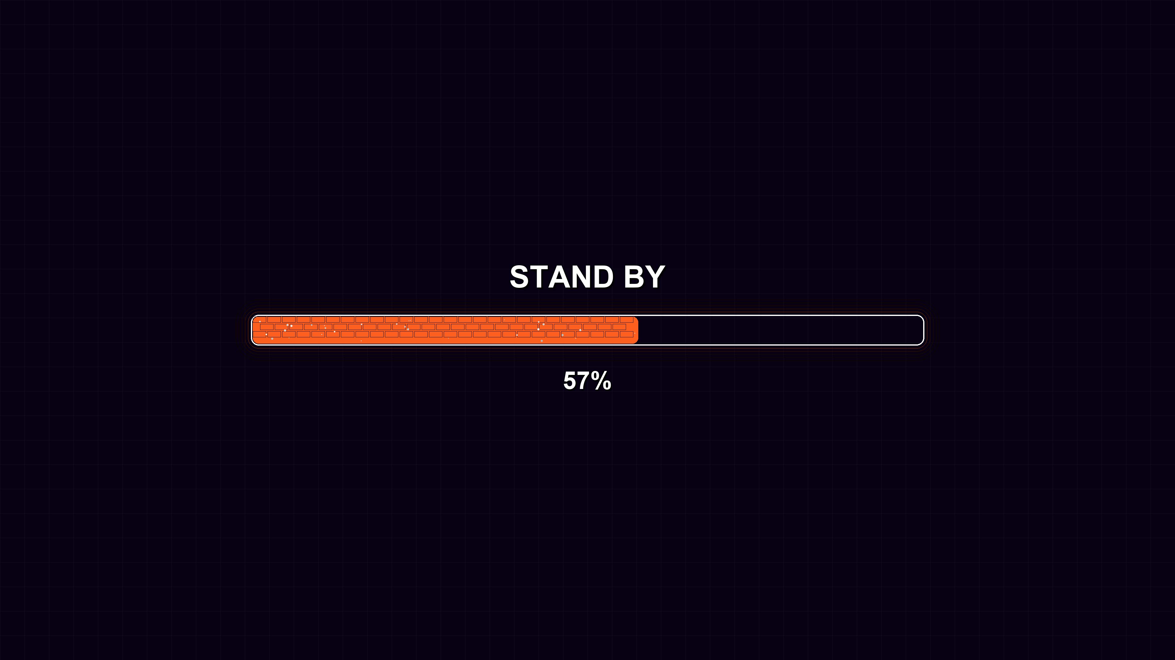 Modern style progress bar animation shows loading status for waiting periods on a digital display