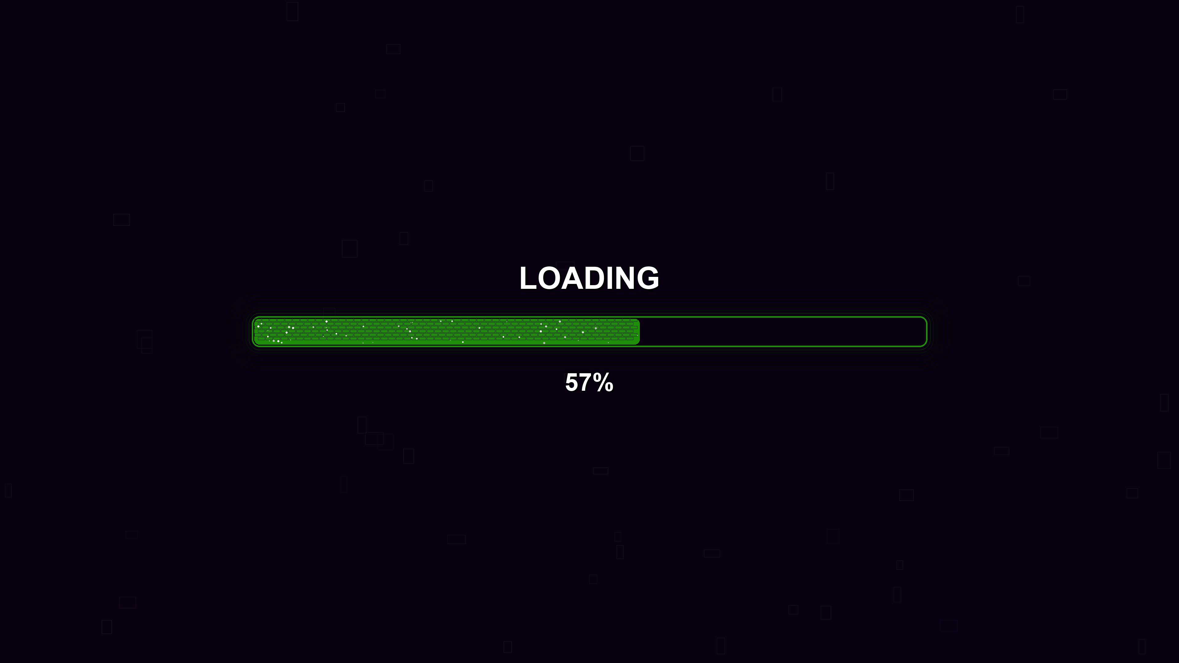 Modern loading progress bar animation for online use during waiting periods displayed on a dark background