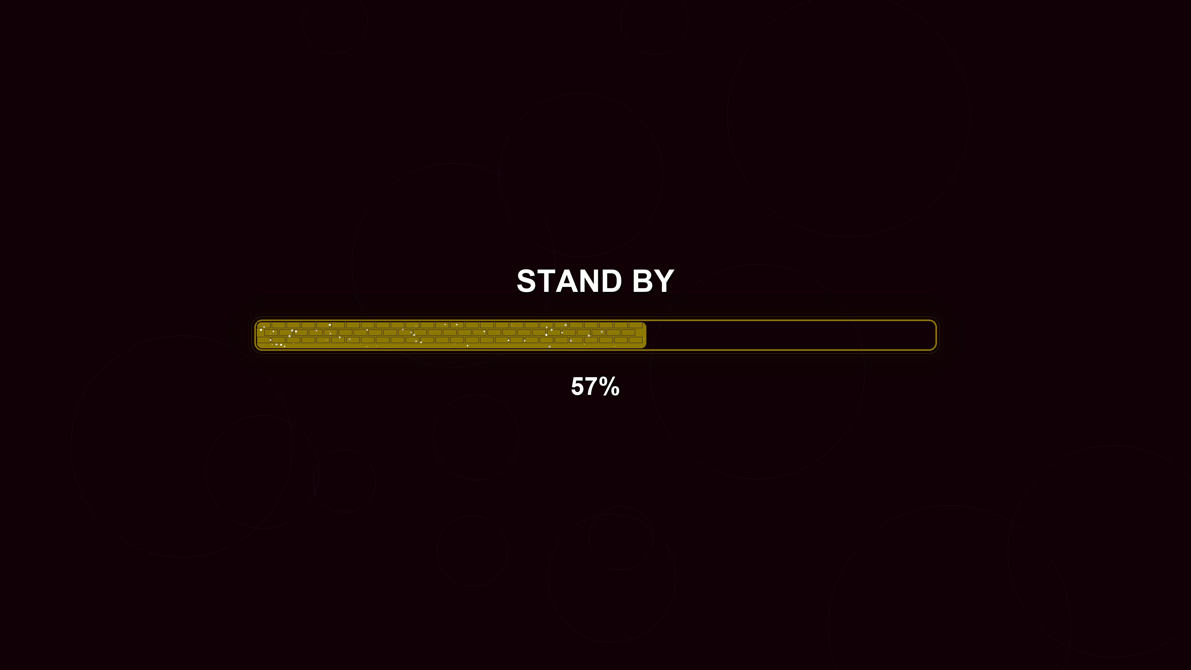 Loading progress bar animation with standby message for waiting periods in modern design style